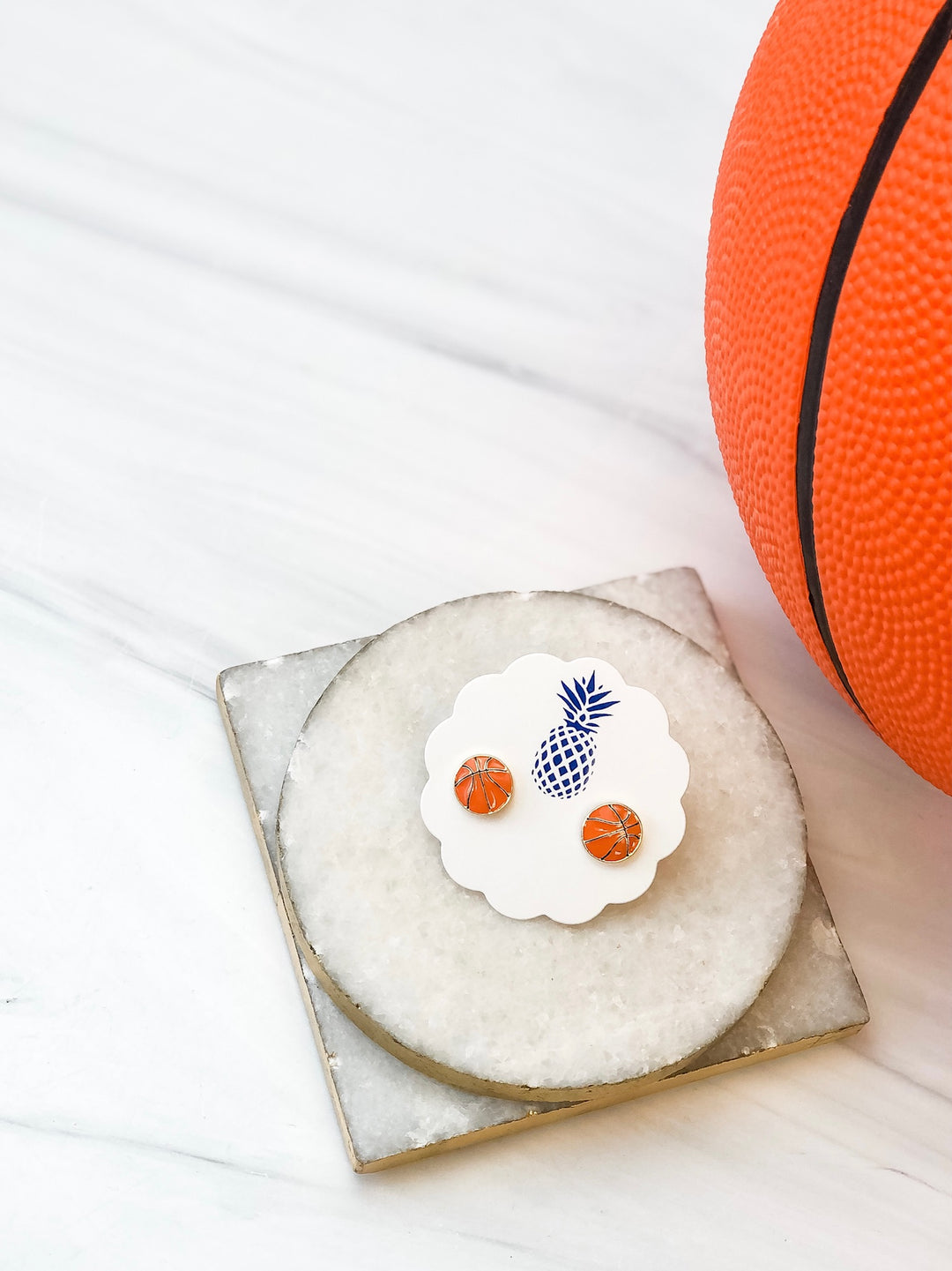 Basketball Signature Enamel Studs by Prep Obsessed