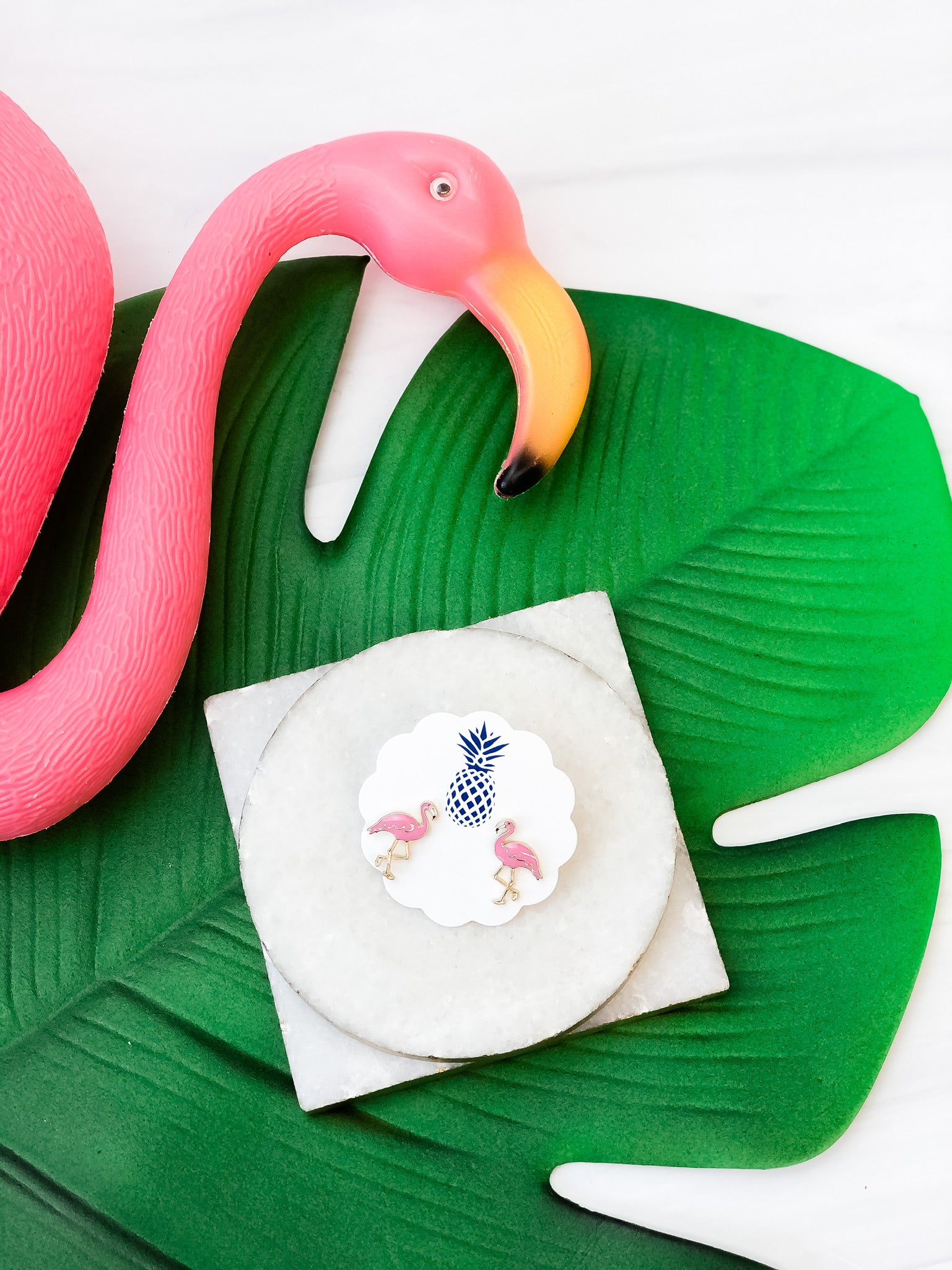 Flamingo Signature Enamel Studs by Prep Obsessed