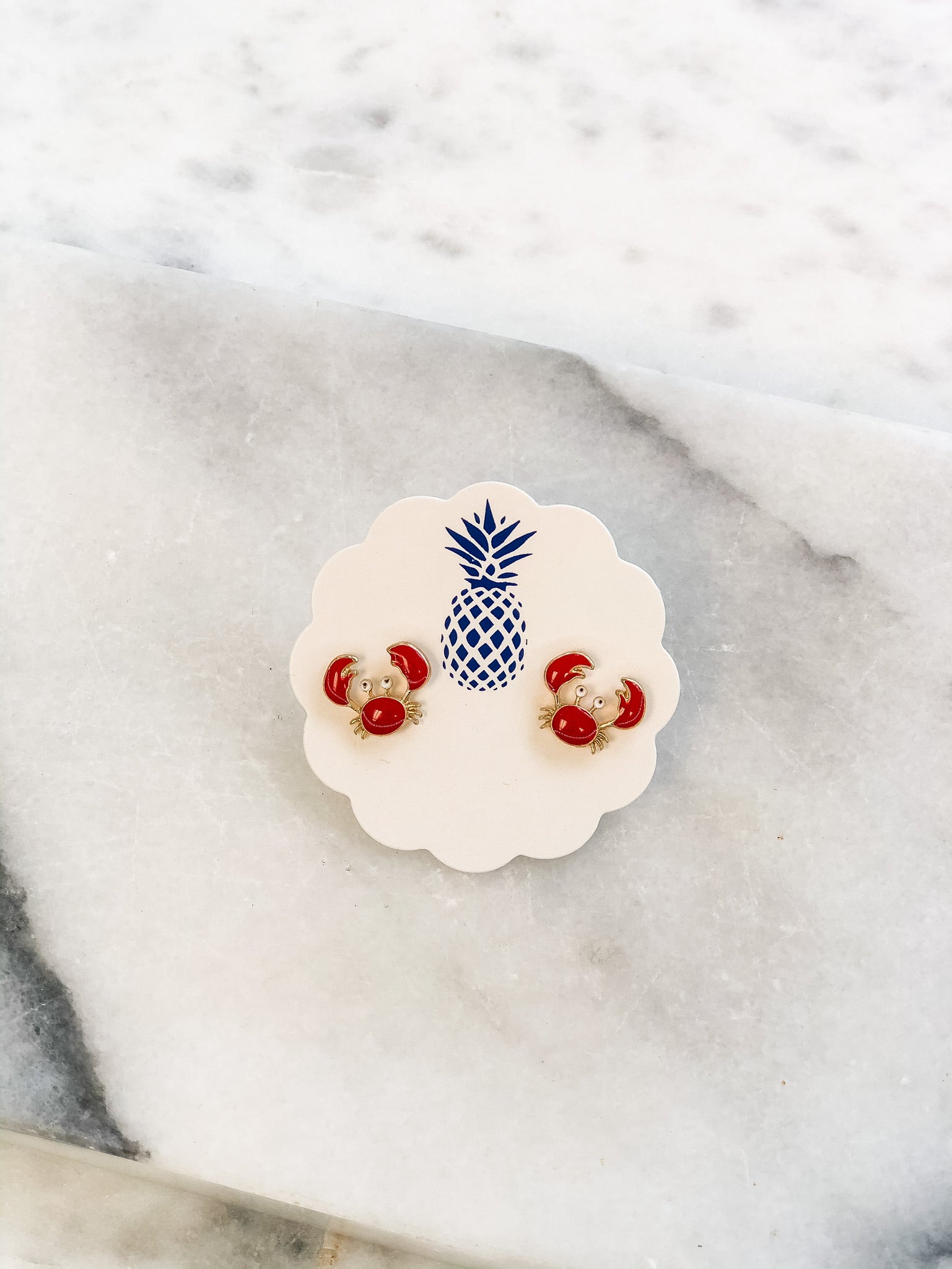Crab Signature Enamel Studs by Prep Obsessed