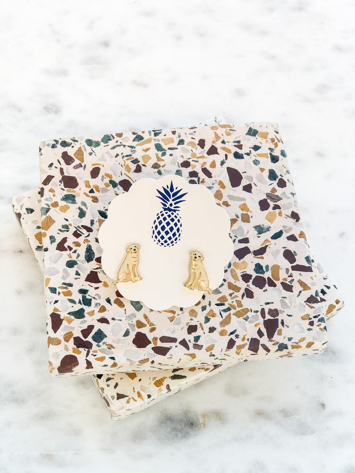Signature Pet Enamel Studs by Prep Obsessed - Yellow Lab