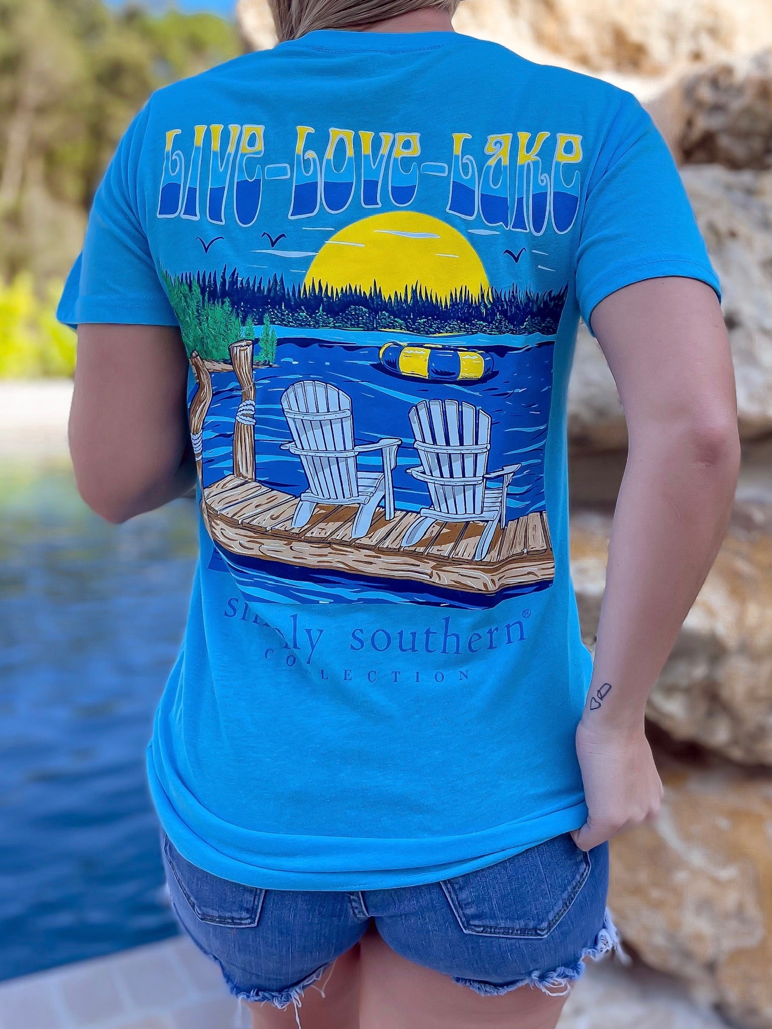 'Live Love Lake' Short Sleeve Tee by Simply Southern