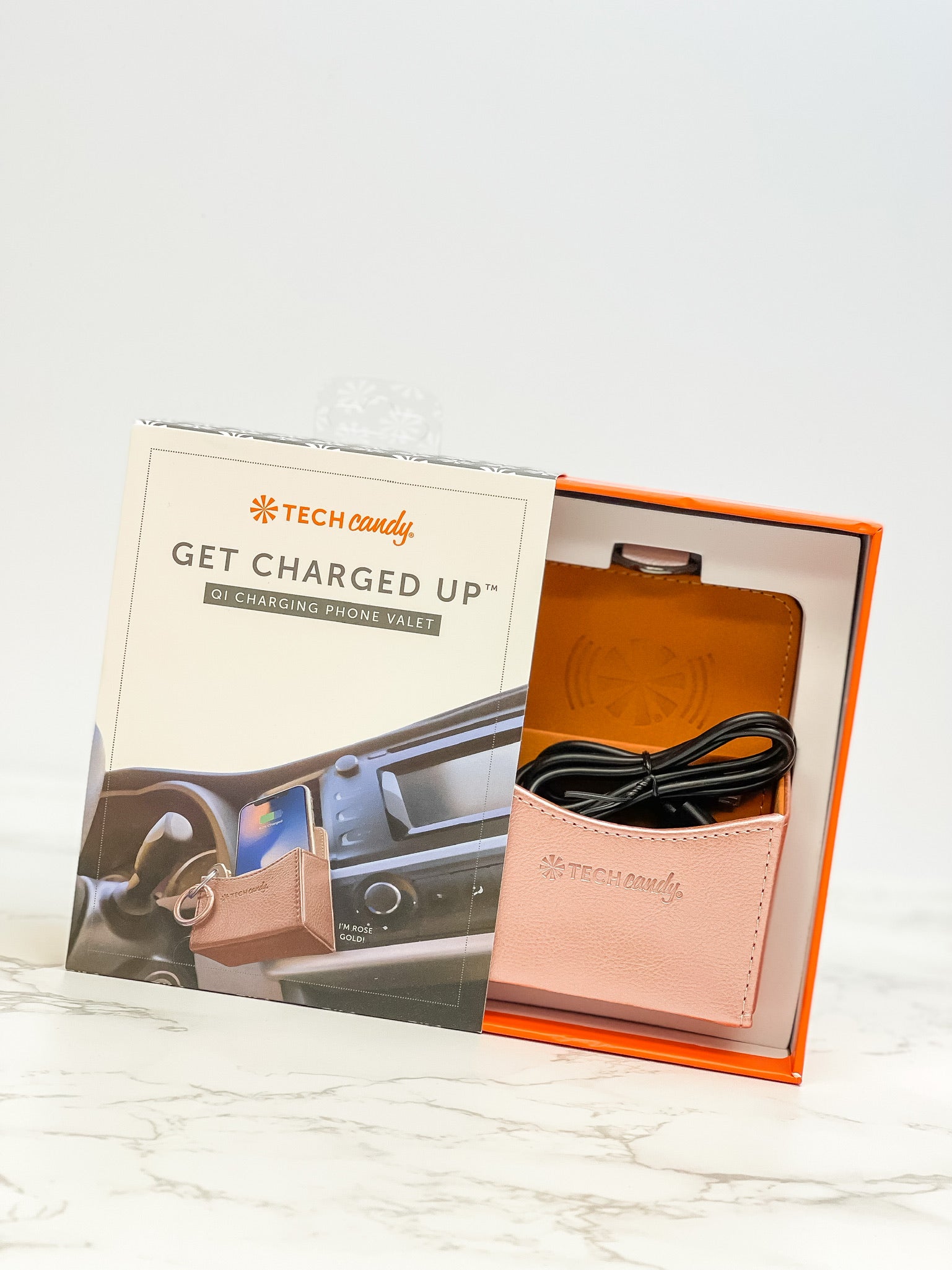 Get Charged Up QI Phone Valet - Rose Gold