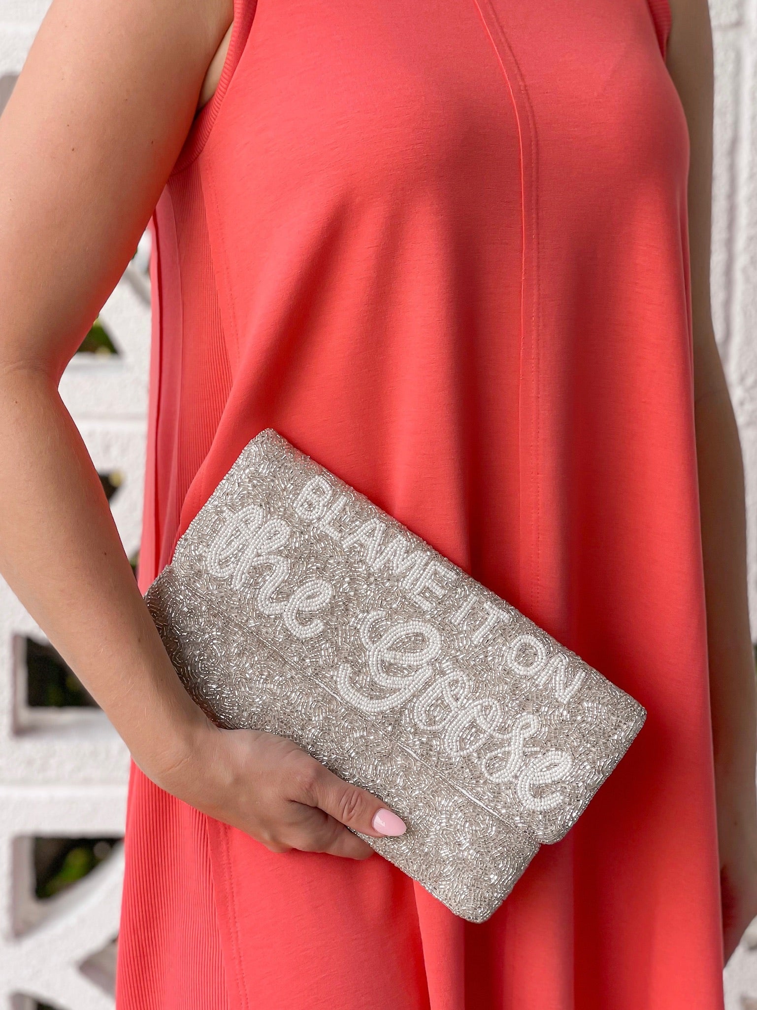 'Blame It On The Goose' Beaded Clutch
