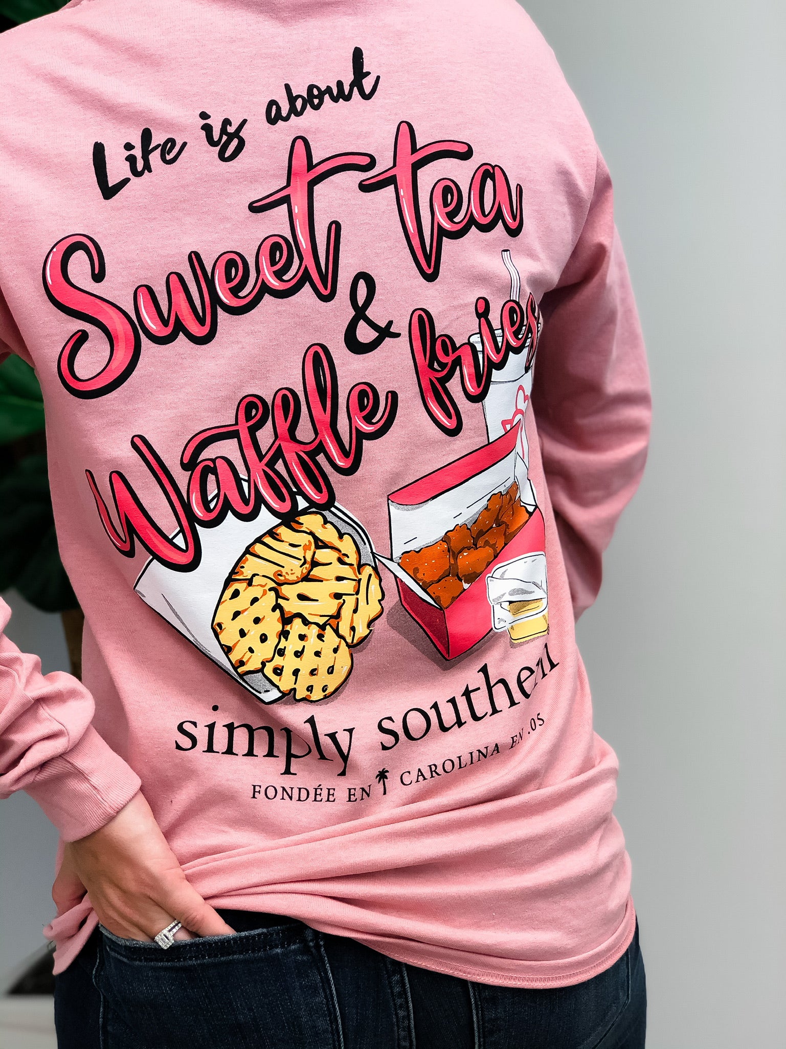 'Sweet Tea & Waffle Fries' Long Sleeve Tee by Simply Southern