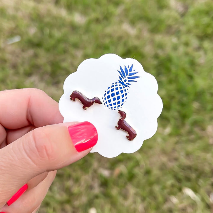 Signature Pet Enamel Studs by Prep Obsessed - Dachshund