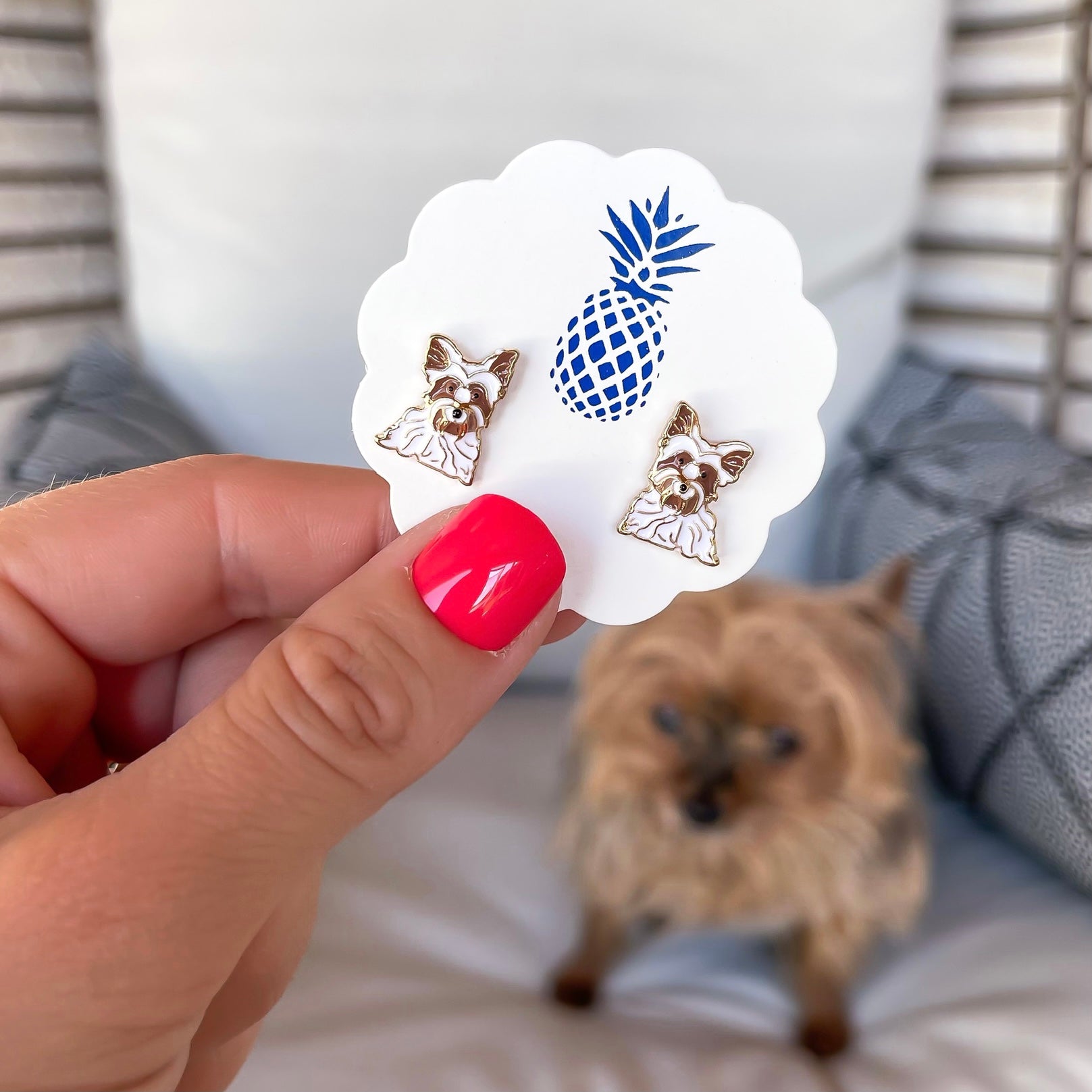 Signature Pet Enamel Studs by Prep Obsessed - Yorkshire Terrier