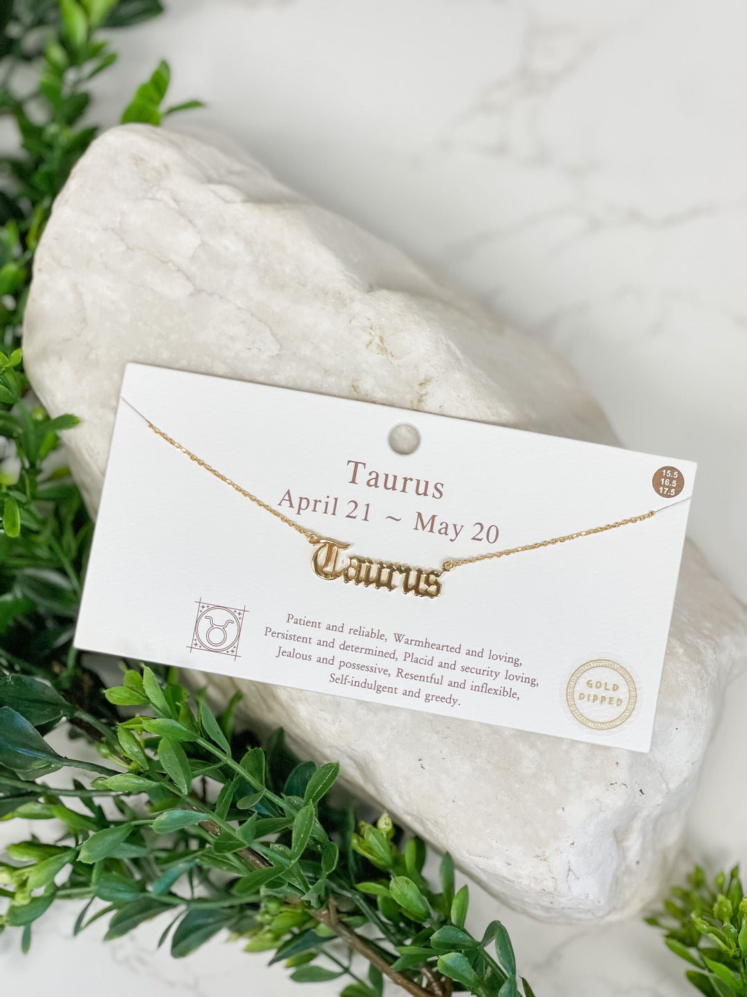 Gold Script Zodiac Necklaces