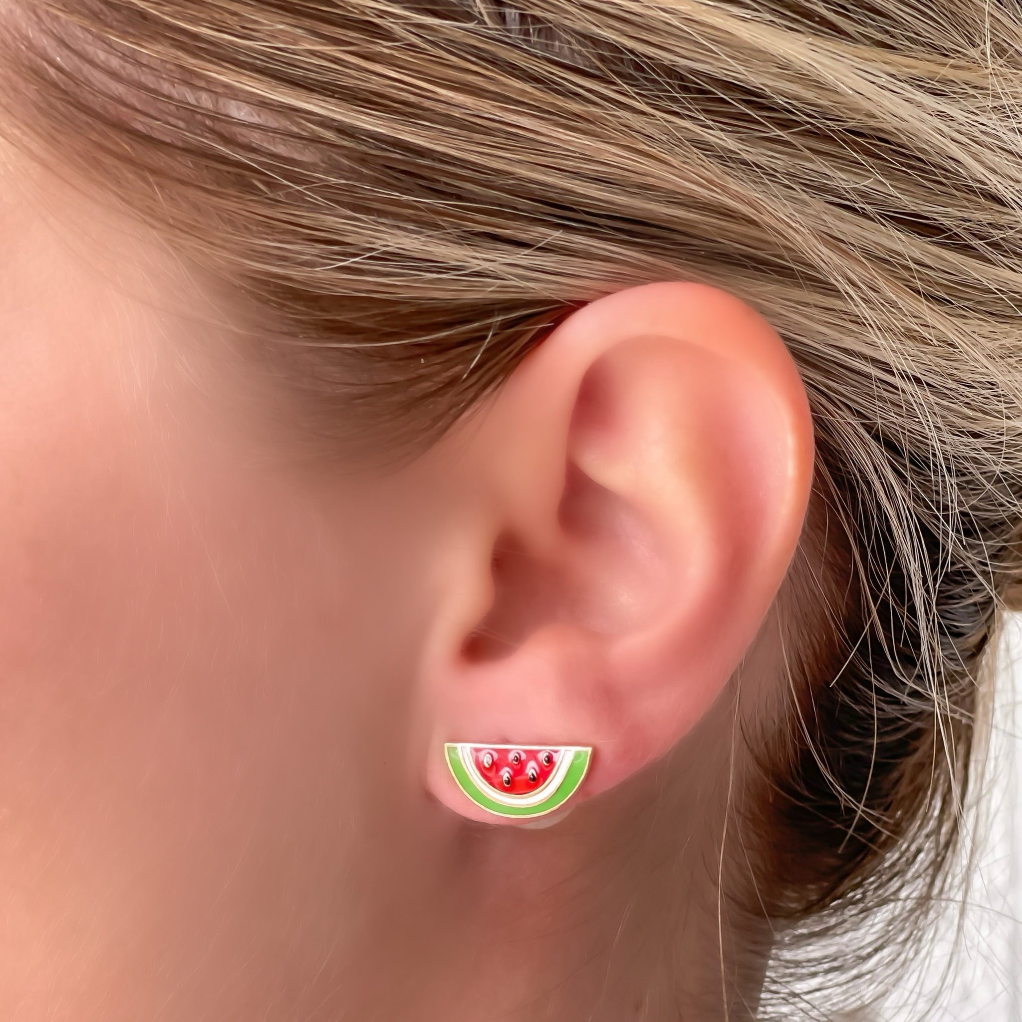 Watermelon Signature Enamel Studs by Prep Obsessed