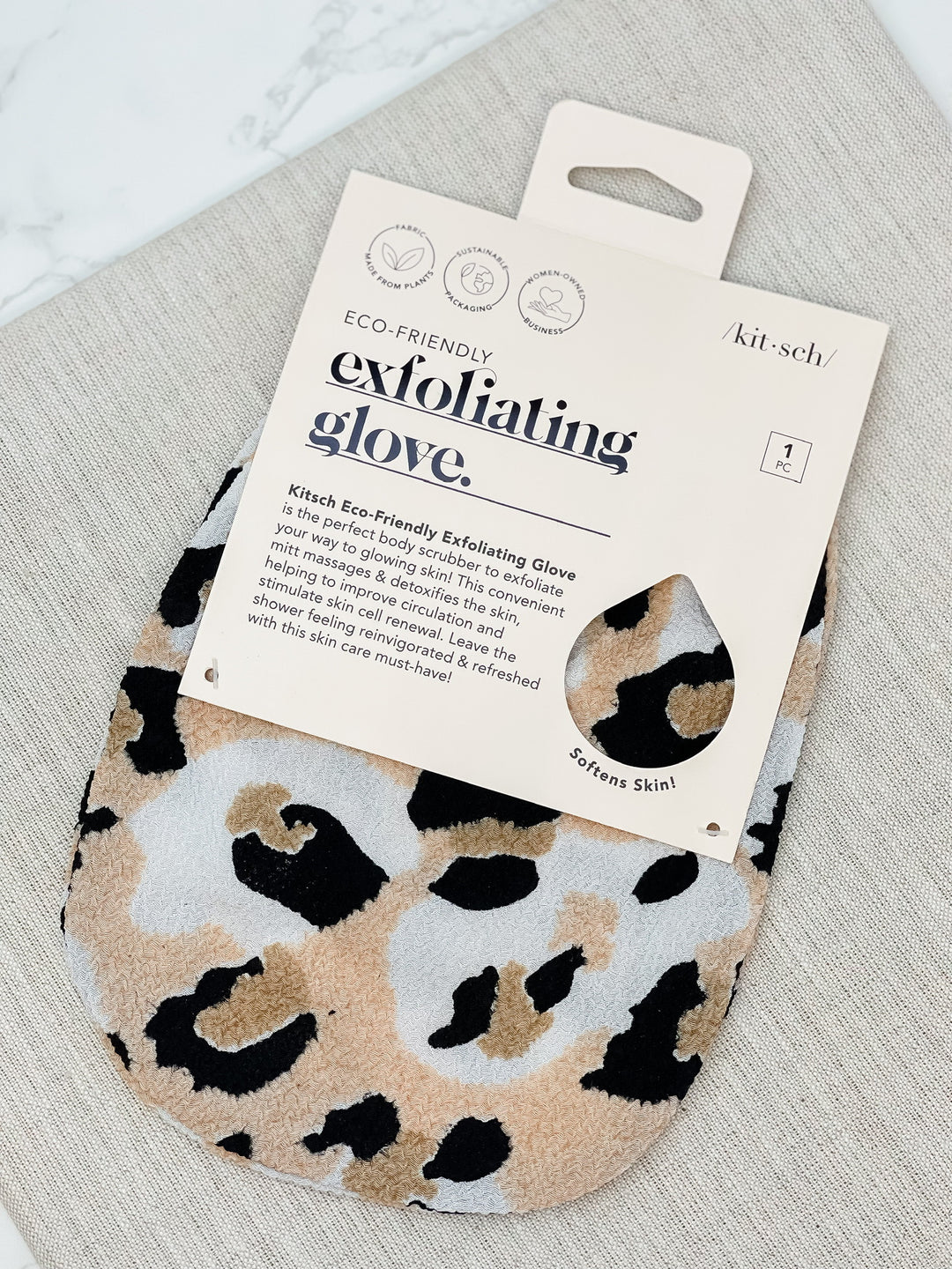 Eco-Friendly Exfoliating Glove - Leopard
