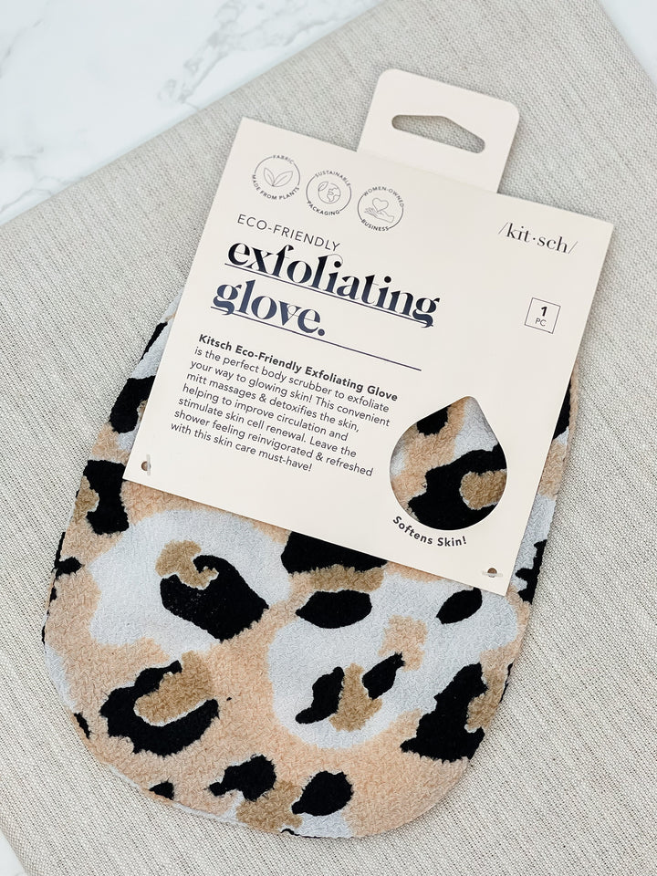 Eco-Friendly Exfoliating Glove - Leopard