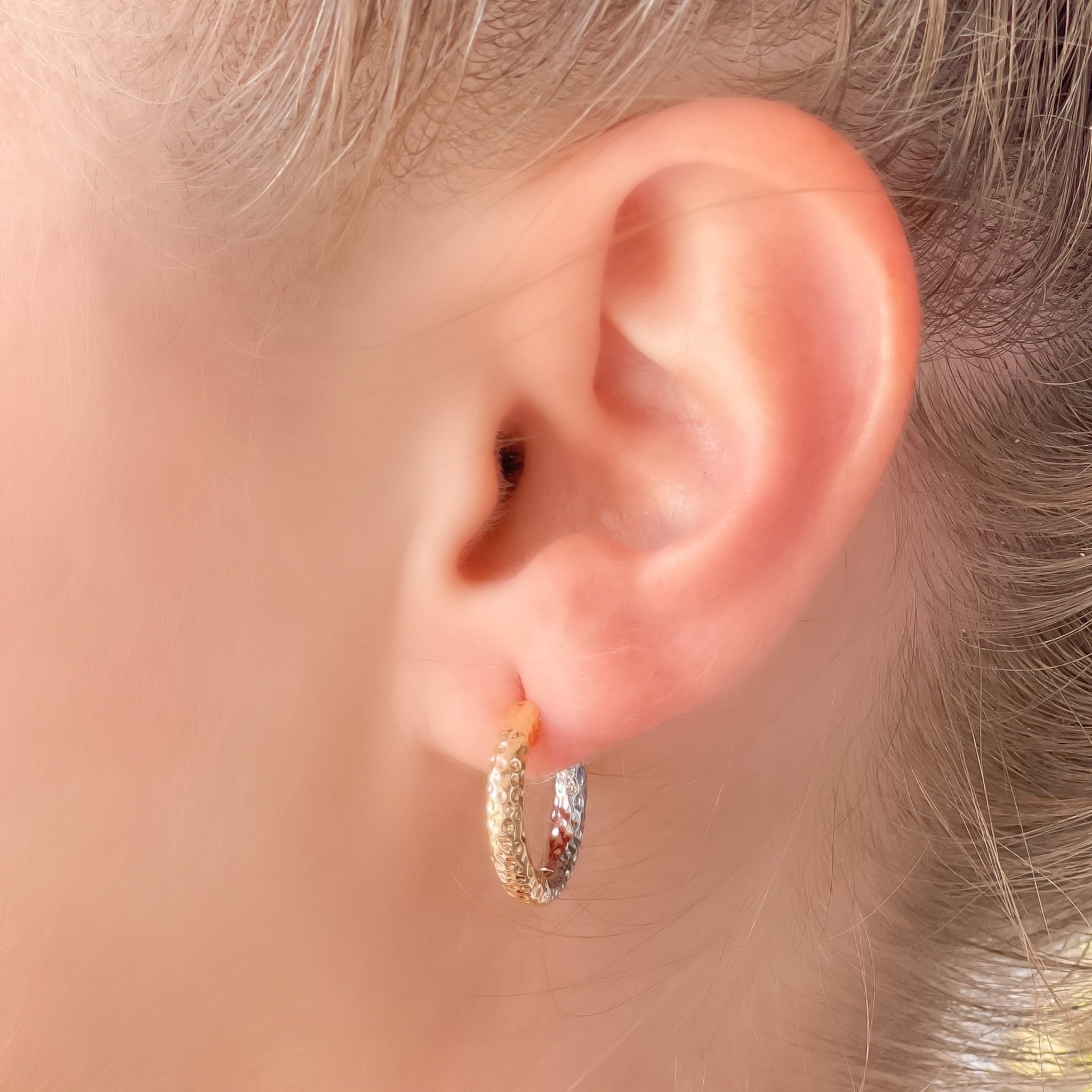 Two-Tone Gold Dipped Hoop Earrings