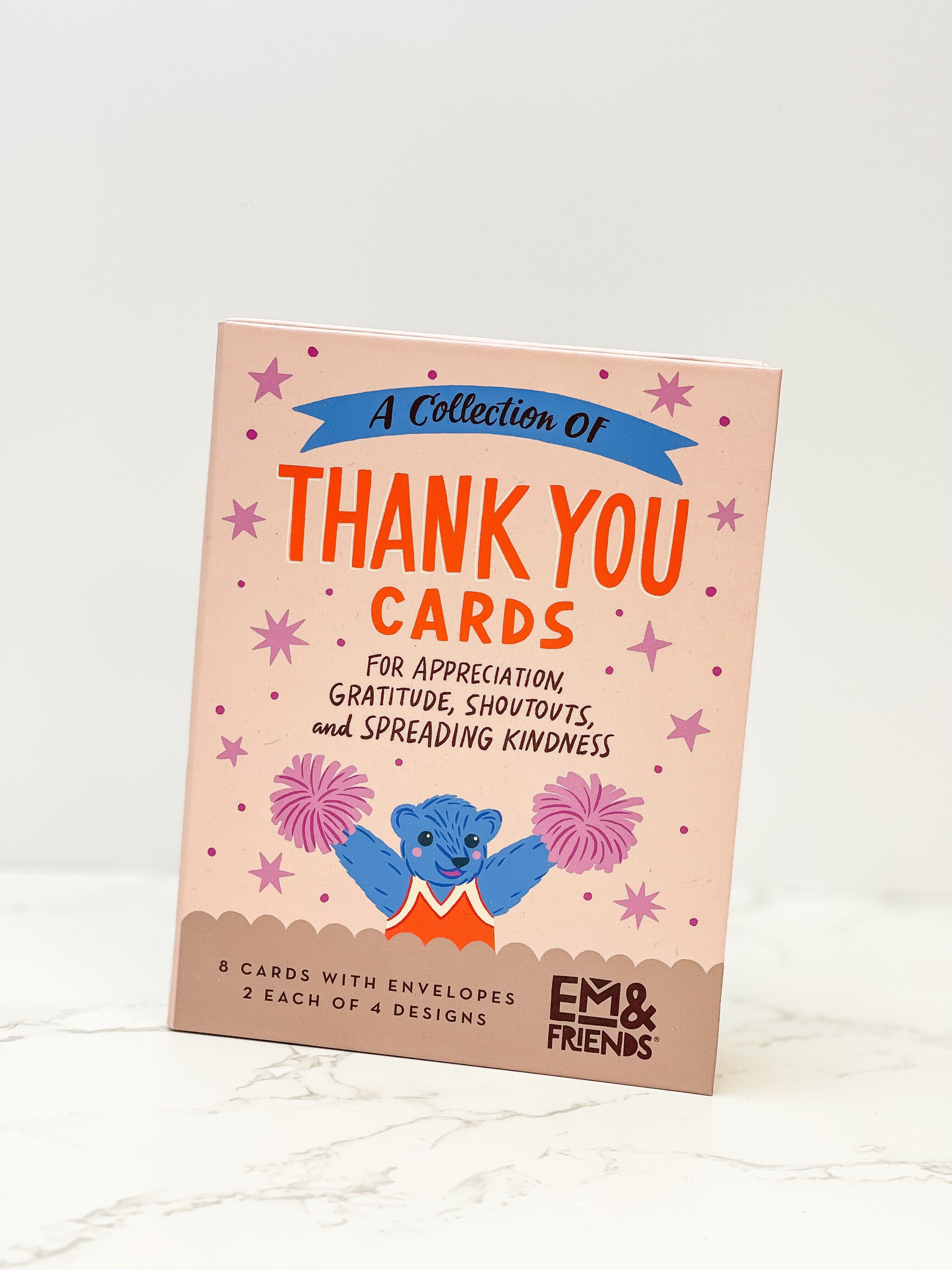 'Thank You' Box of 8 Gratitude Cards
