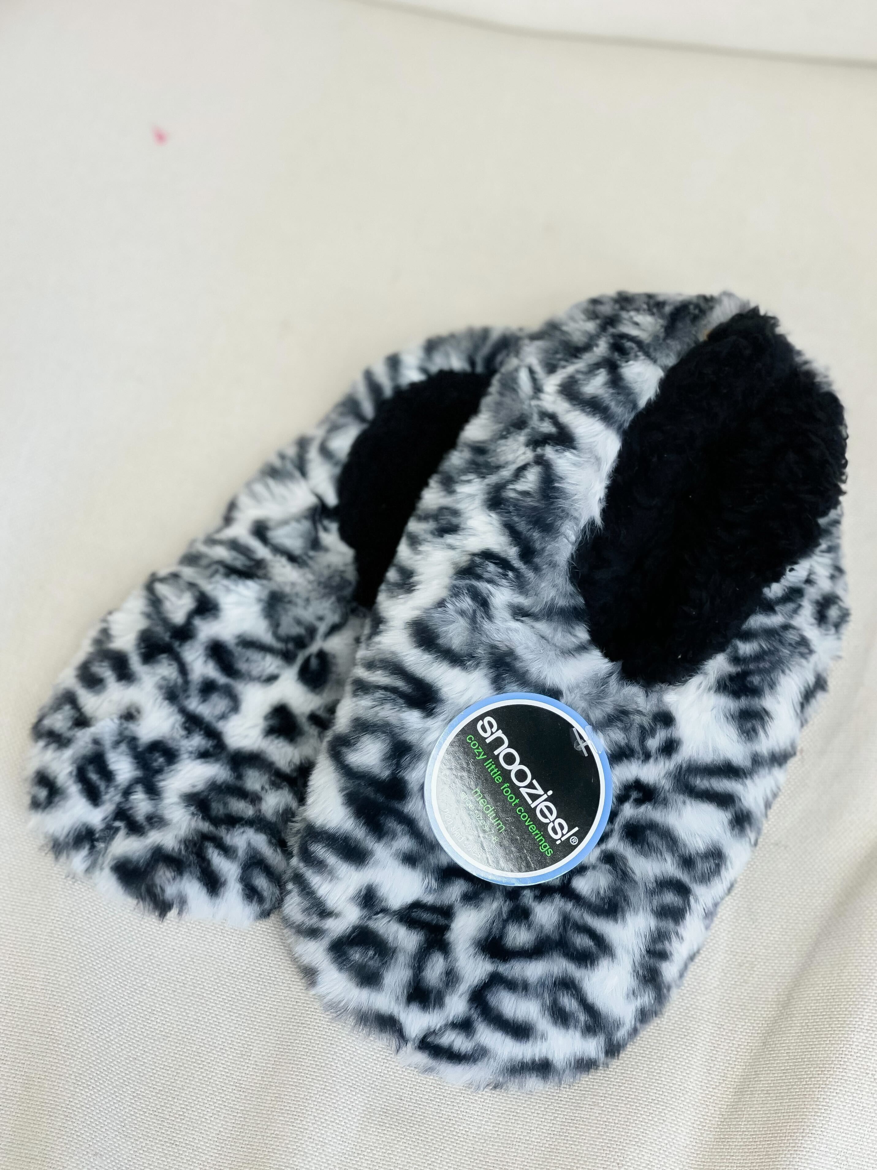 Snoozies! Slippers - Wild Side Snow Leopard