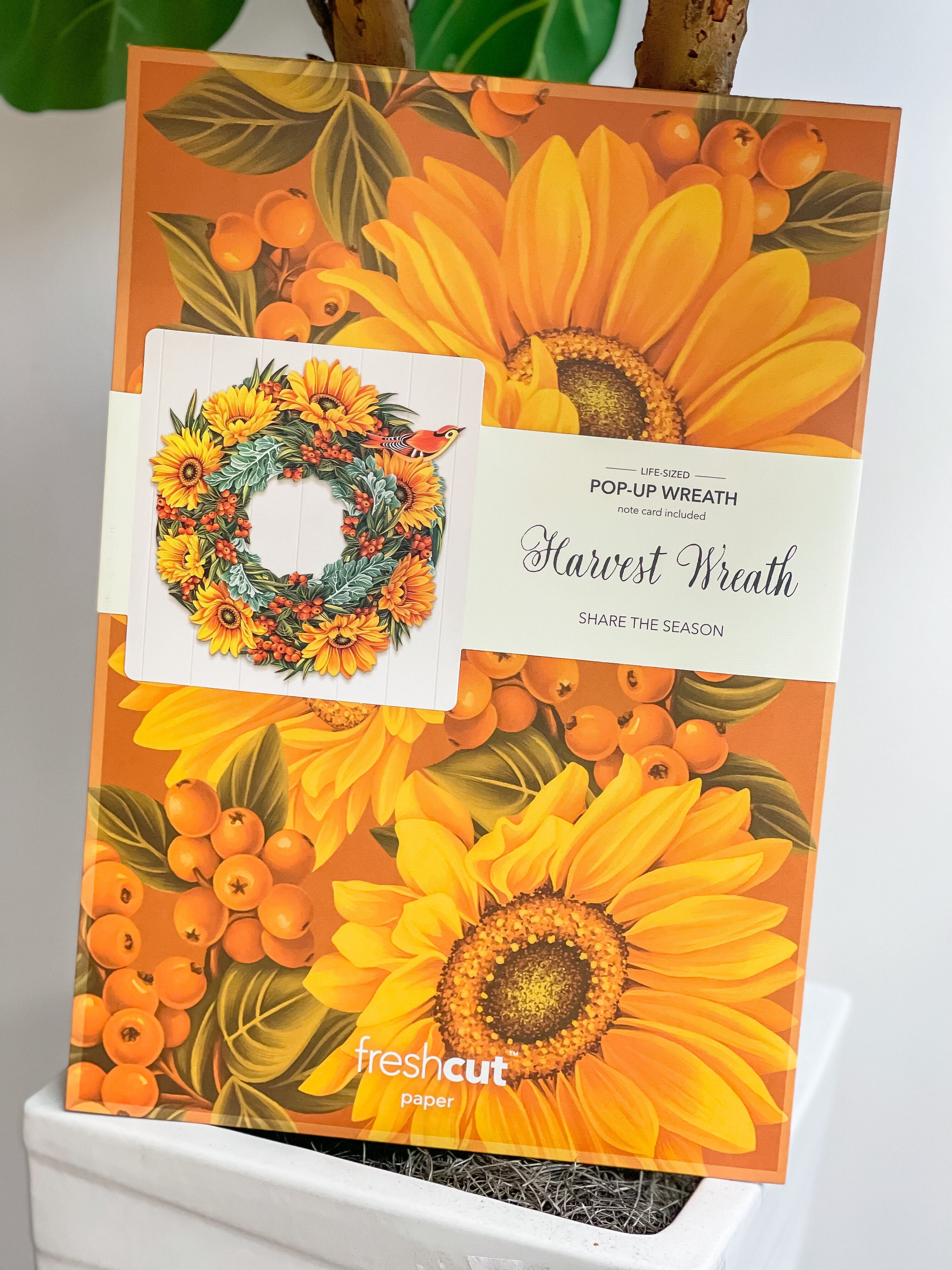 Harvest Wreath Pop Open Greeting Card