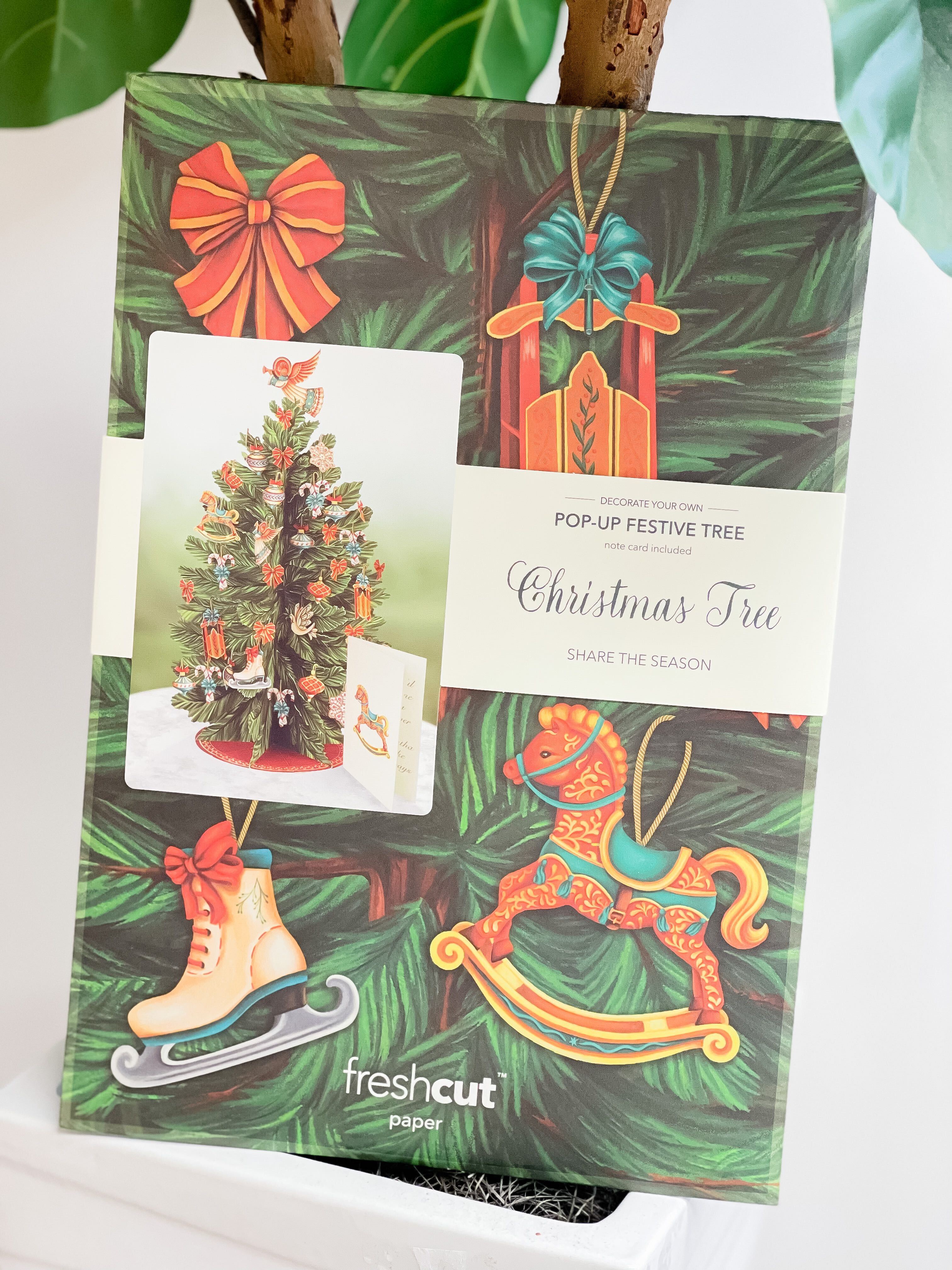 Christmas Tree Pop Open Greeting Card