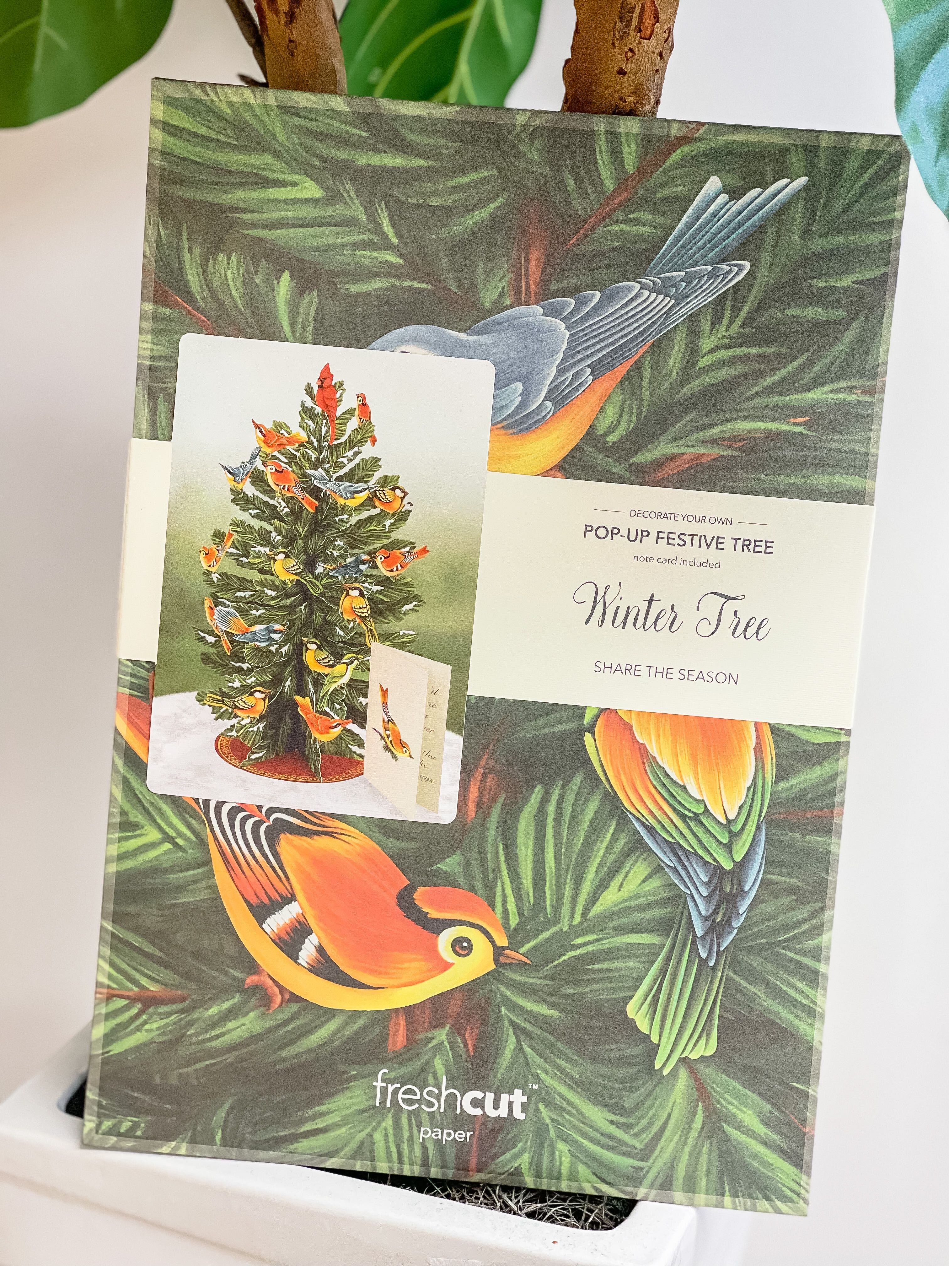 Winter Tree Pop Open Greeting Card