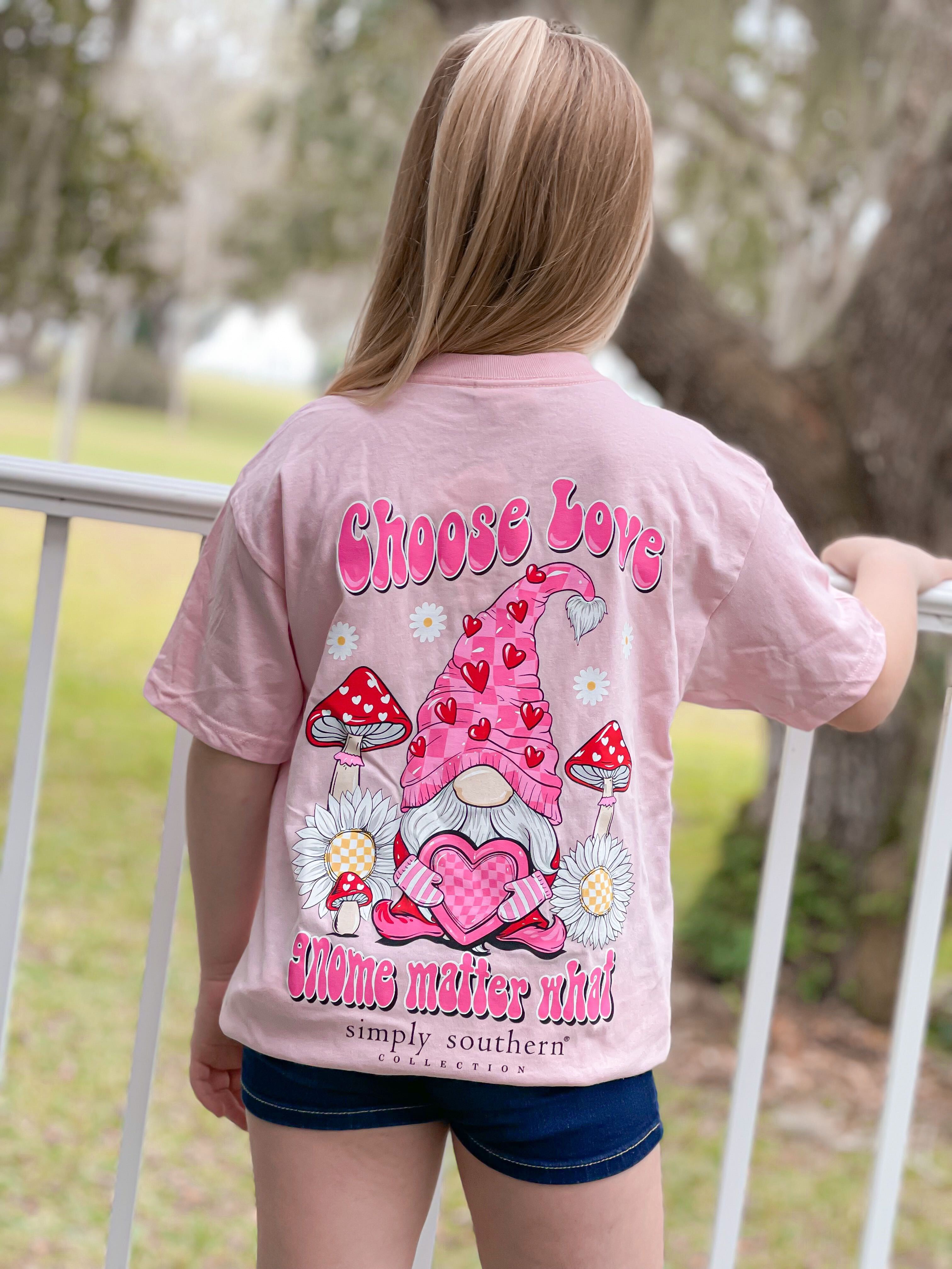 Youth 'Choose Love Gnome Matter What' Short Sleeve Tee by Simply Southern