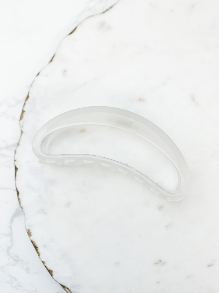 Jumbo Half Moon Claw Clip - Clear