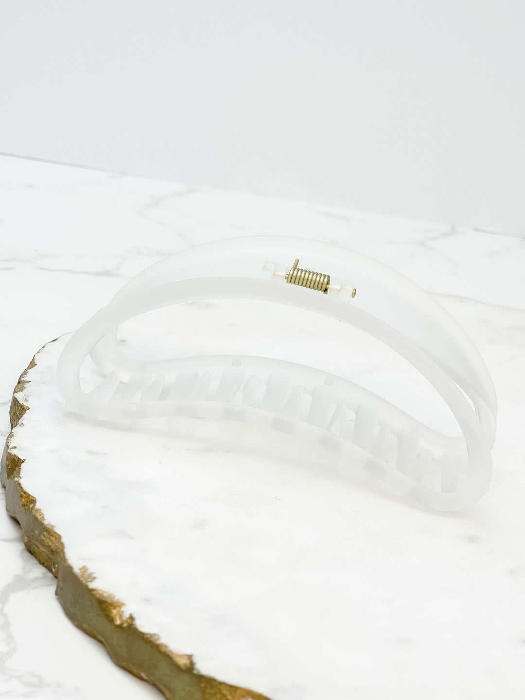 Jumbo Half Moon Claw Clip - Clear