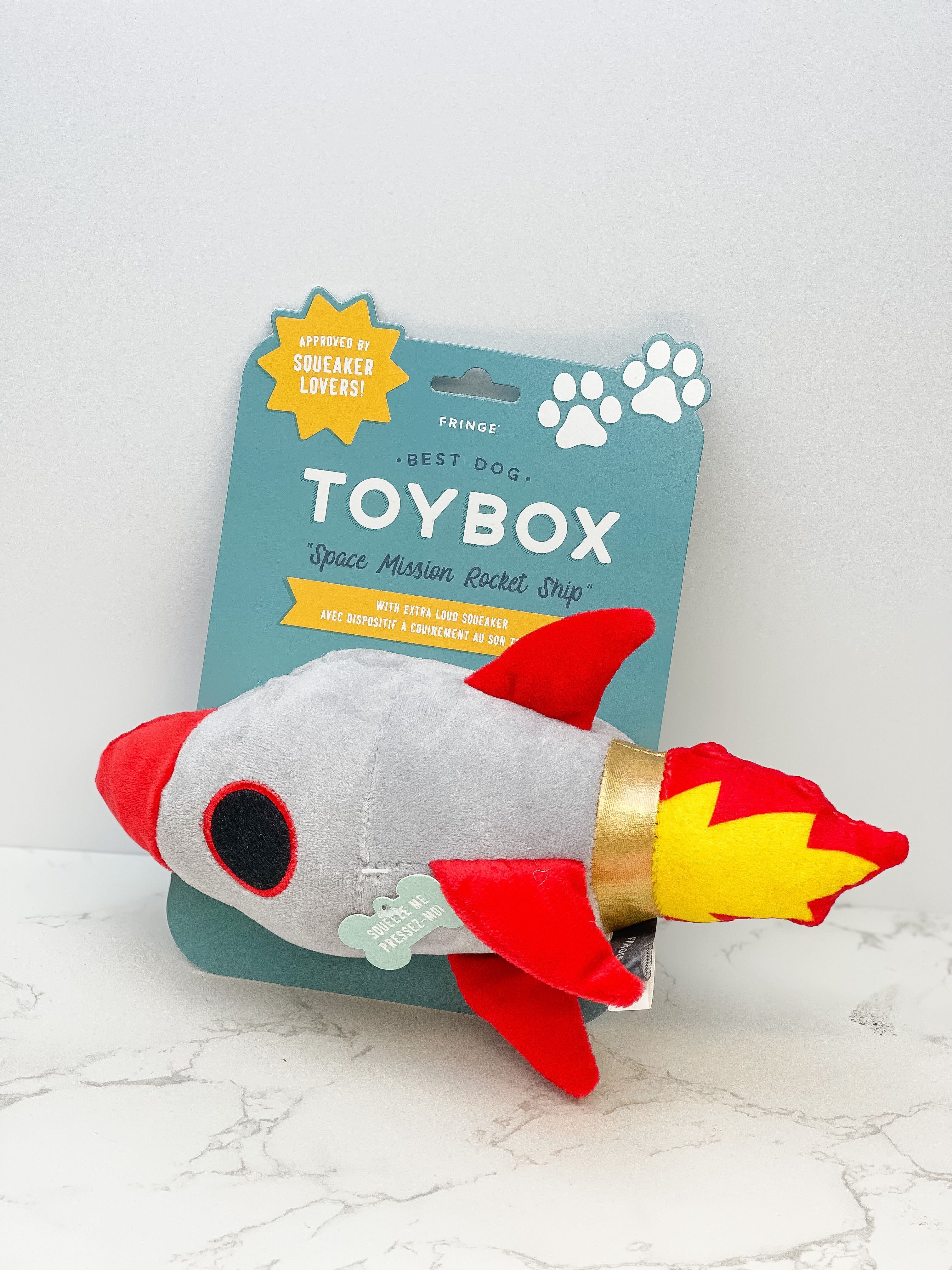 Rocket Ship Plush Dog Toy