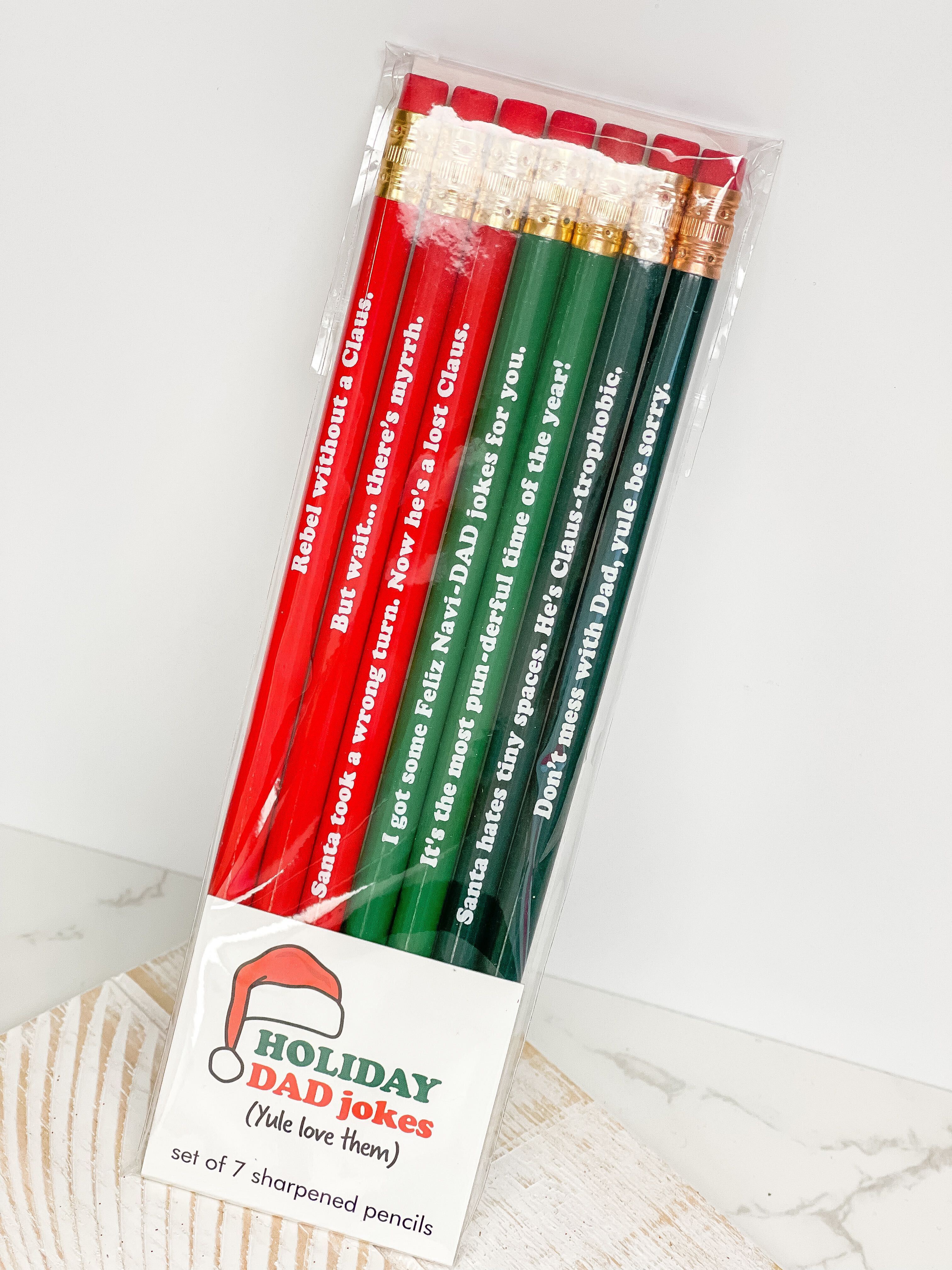 Holiday Dad Jokes Pencil Set