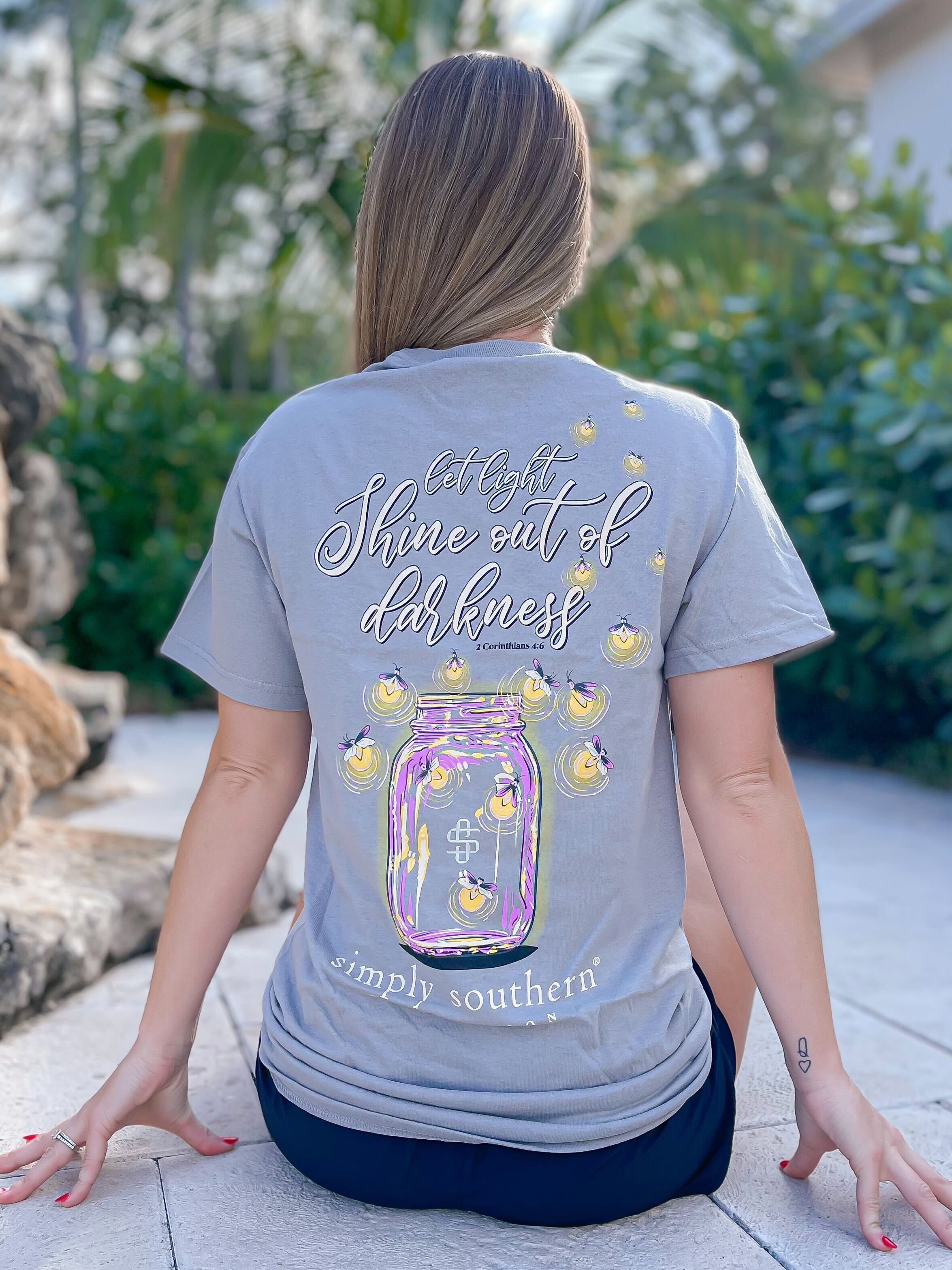 'Let Light Shine Out Of Darkness' Short Sleeve Tee by Simply Southern