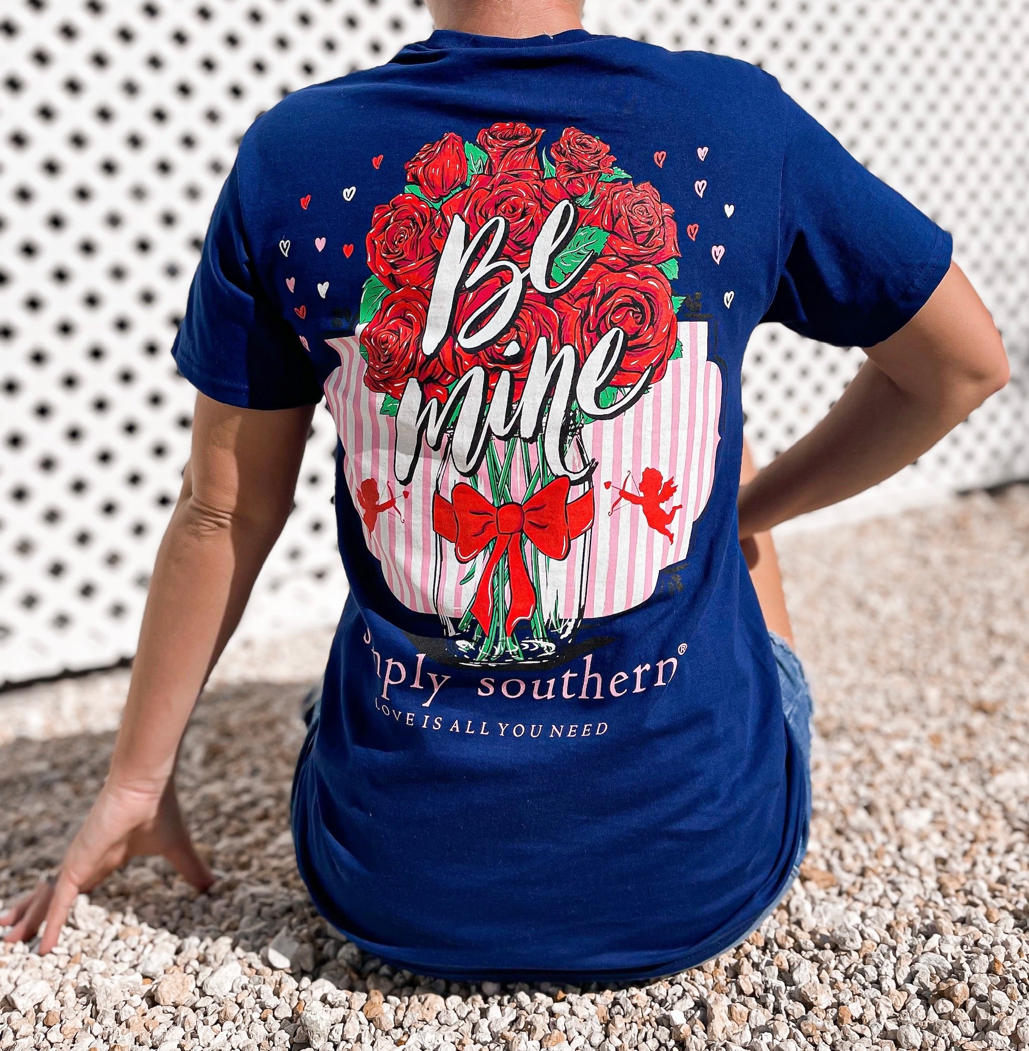 'Be Mine' Roses Short Sleeve Tee by Simply Southern