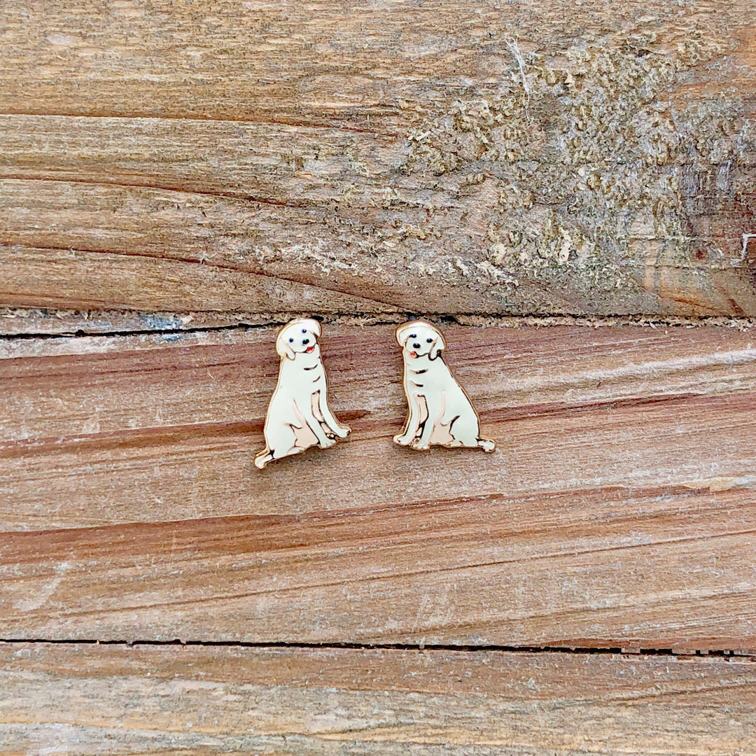 Signature Pet Enamel Studs by Prep Obsessed - Yellow Lab