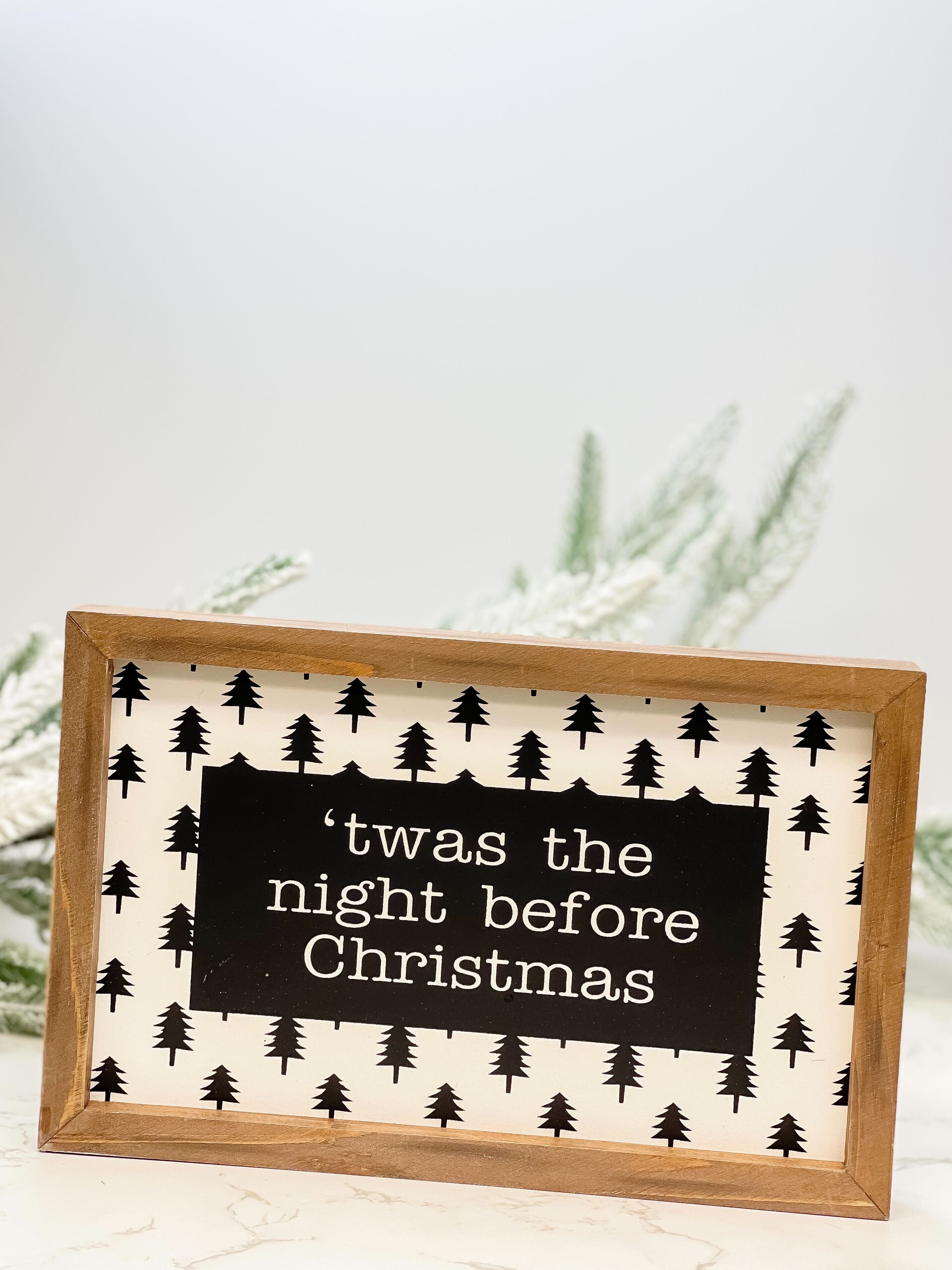 'Night Before Christmas' Framed Sign
