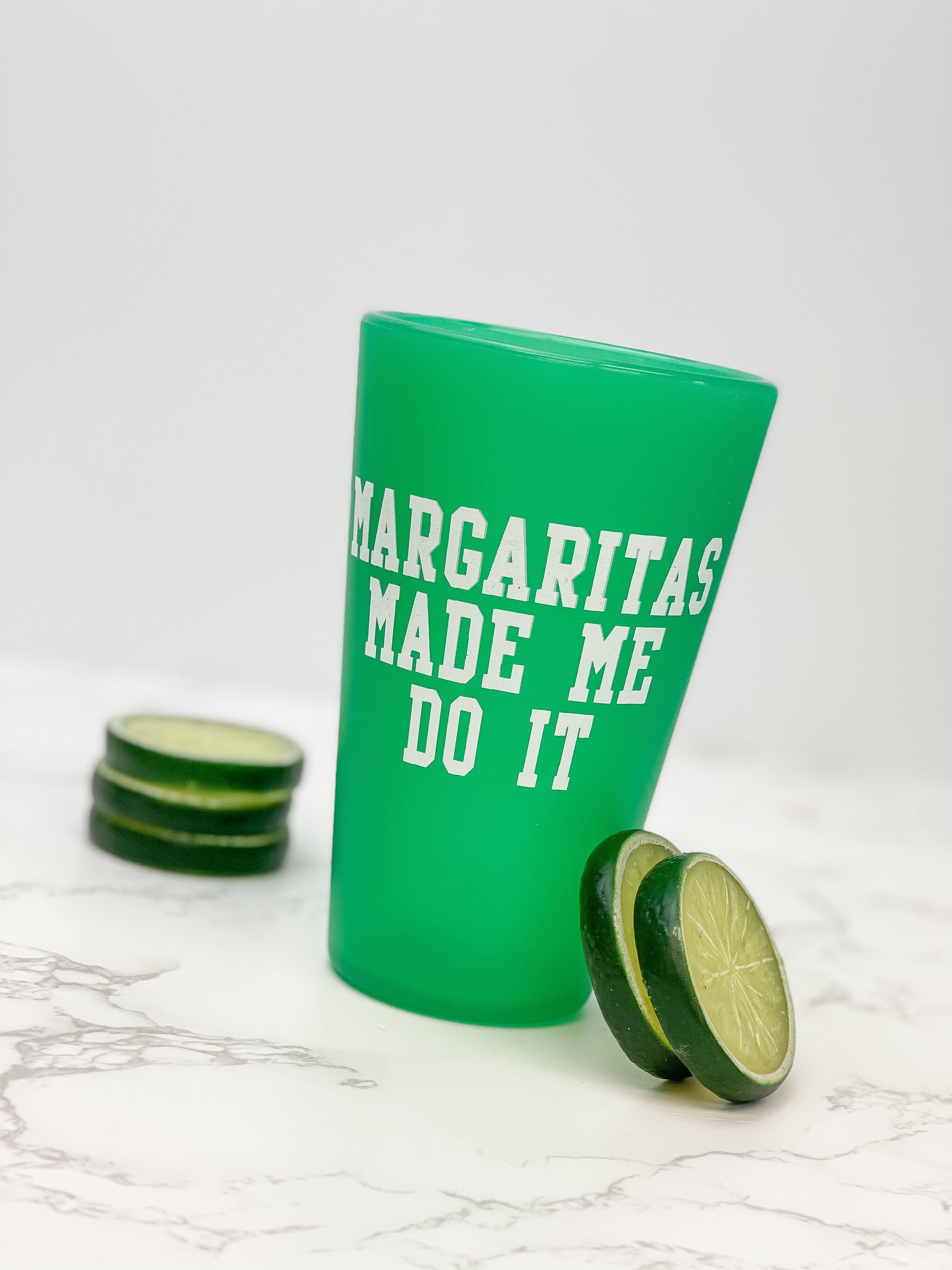 'Margaritas Made Me Do It'  16 oz Silicone Pint Glass