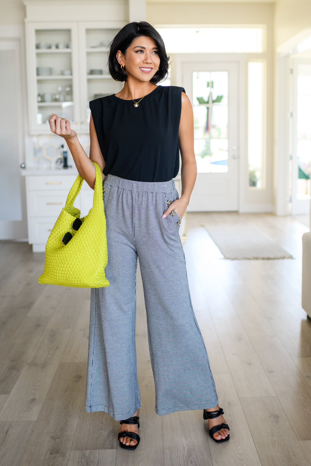Woven and Worn Tote and Clutch in Citron