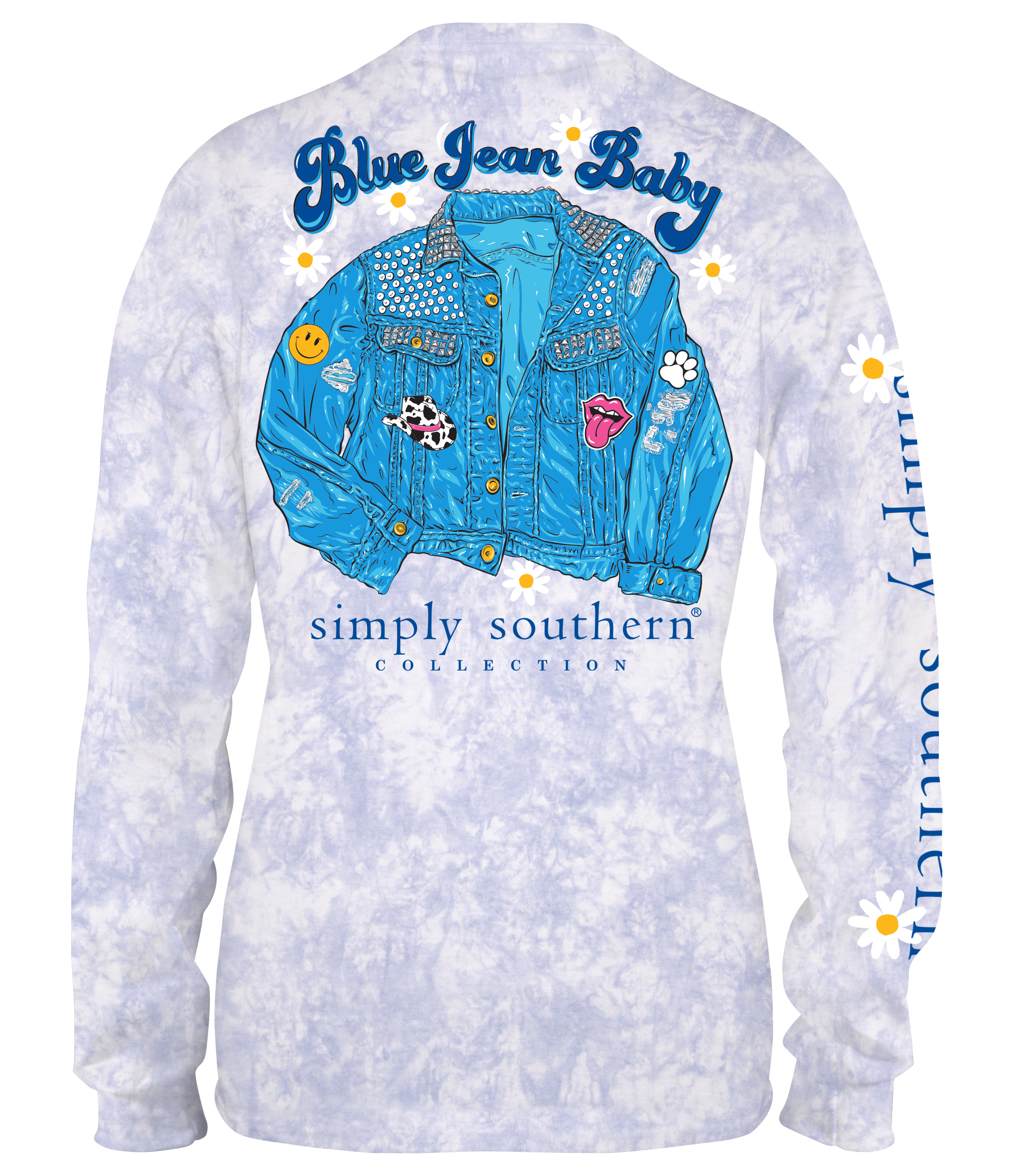 'Blue Jean Baby' Tie Dye Long Sleeve Tee by Simply Southern