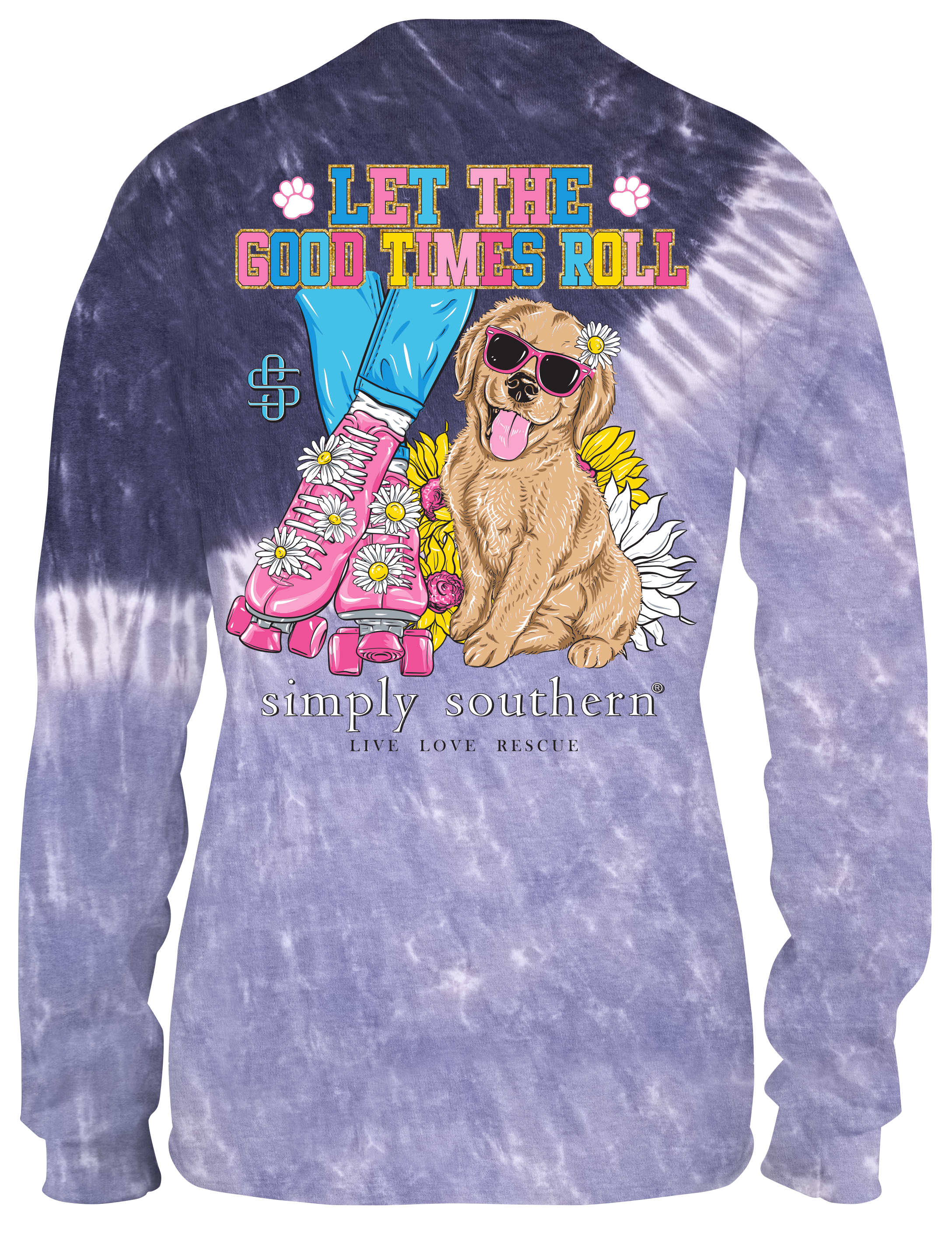 'Let The Good Times Roll' Tie Dye Long Sleeve Tee by Simply Southern