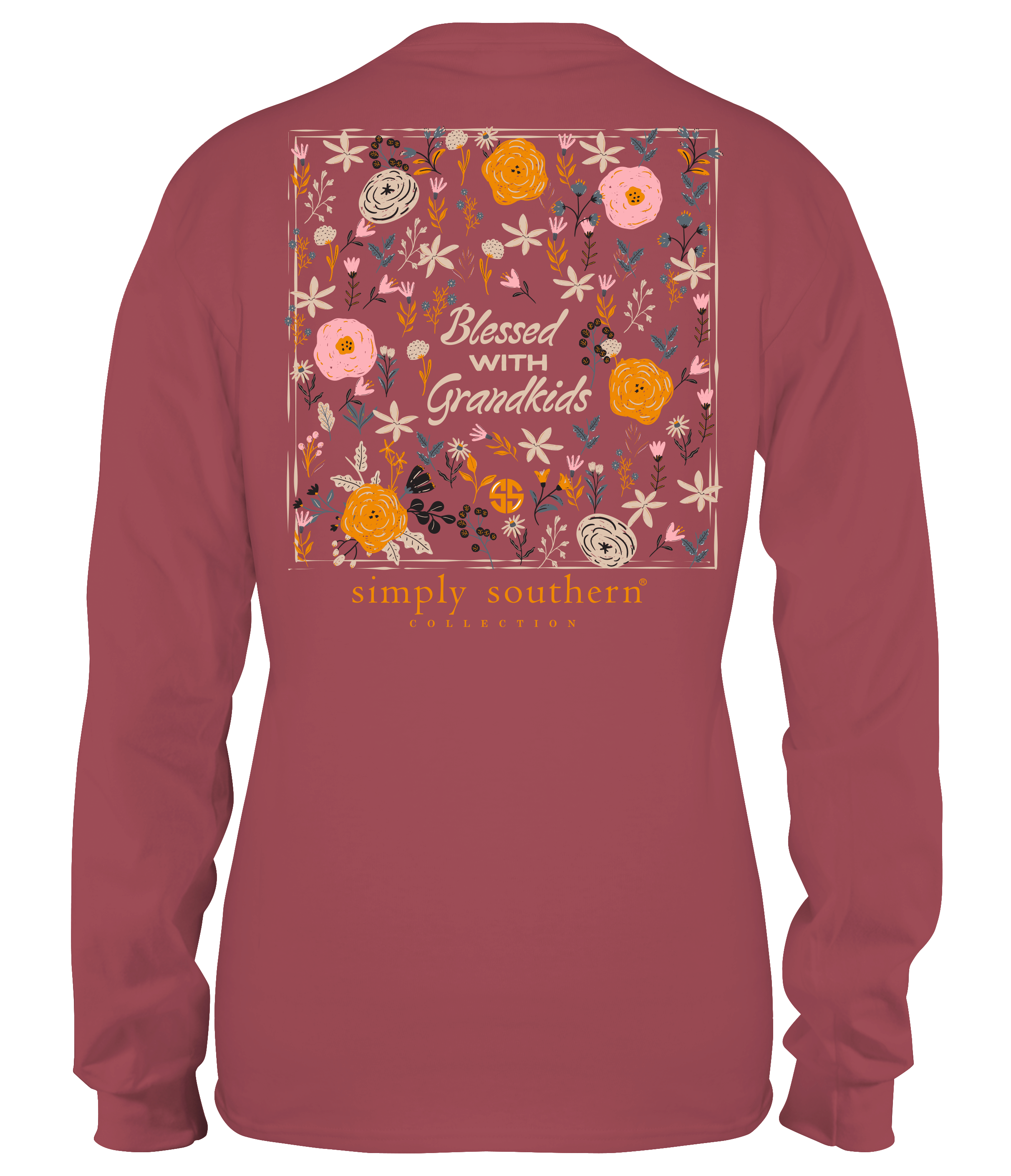 'Blessed with Grandkids' Floral Long Sleeve Tee by Simply Southern