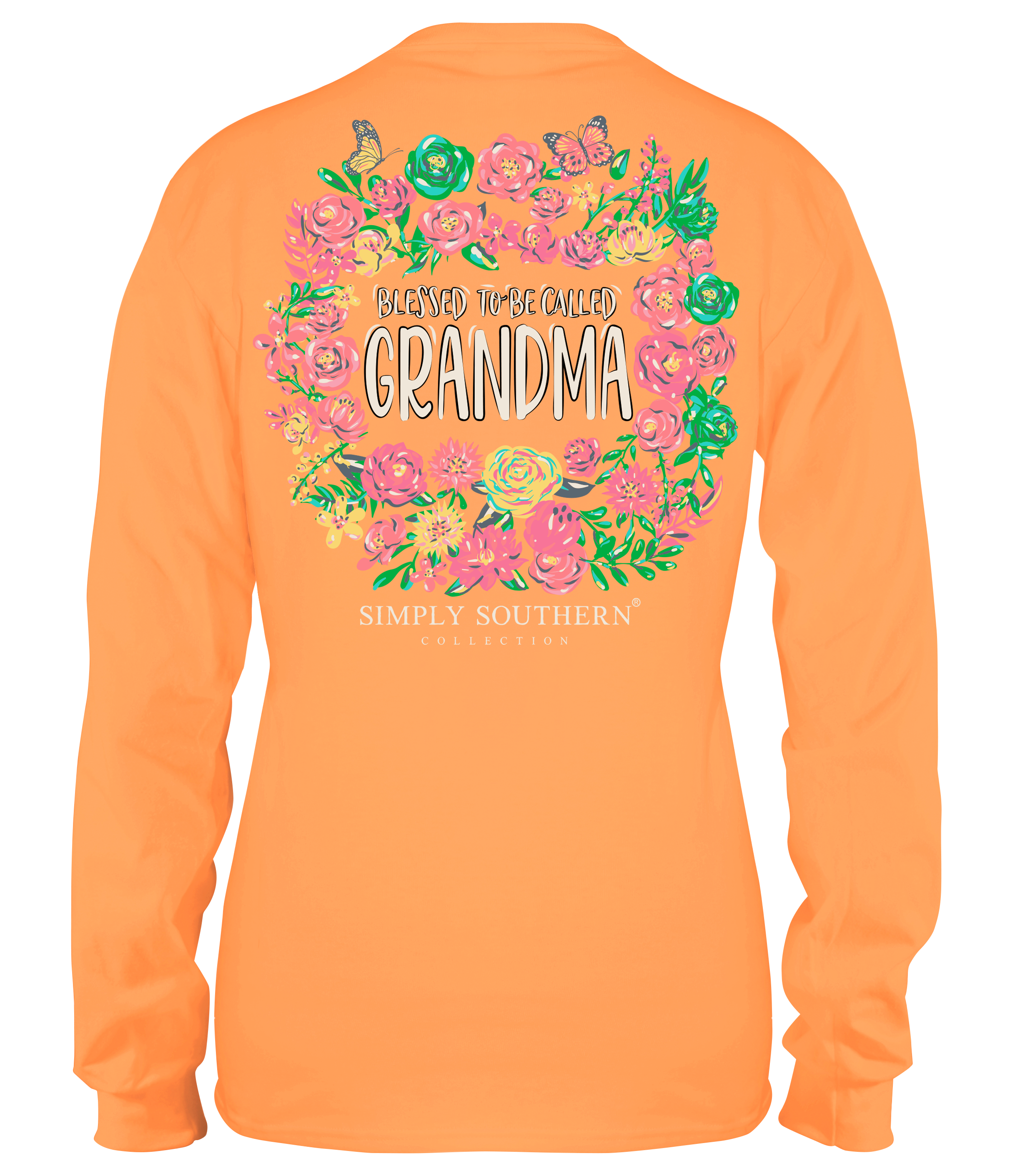 'Blessed to be Called Grandma' Floral Long Sleeve Tee by Simply Southern