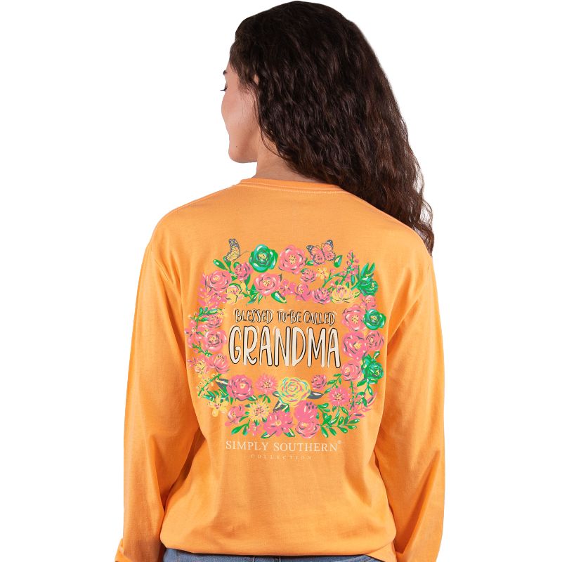 'Blessed to be Called Grandma' Floral Long Sleeve Tee by Simply Southern