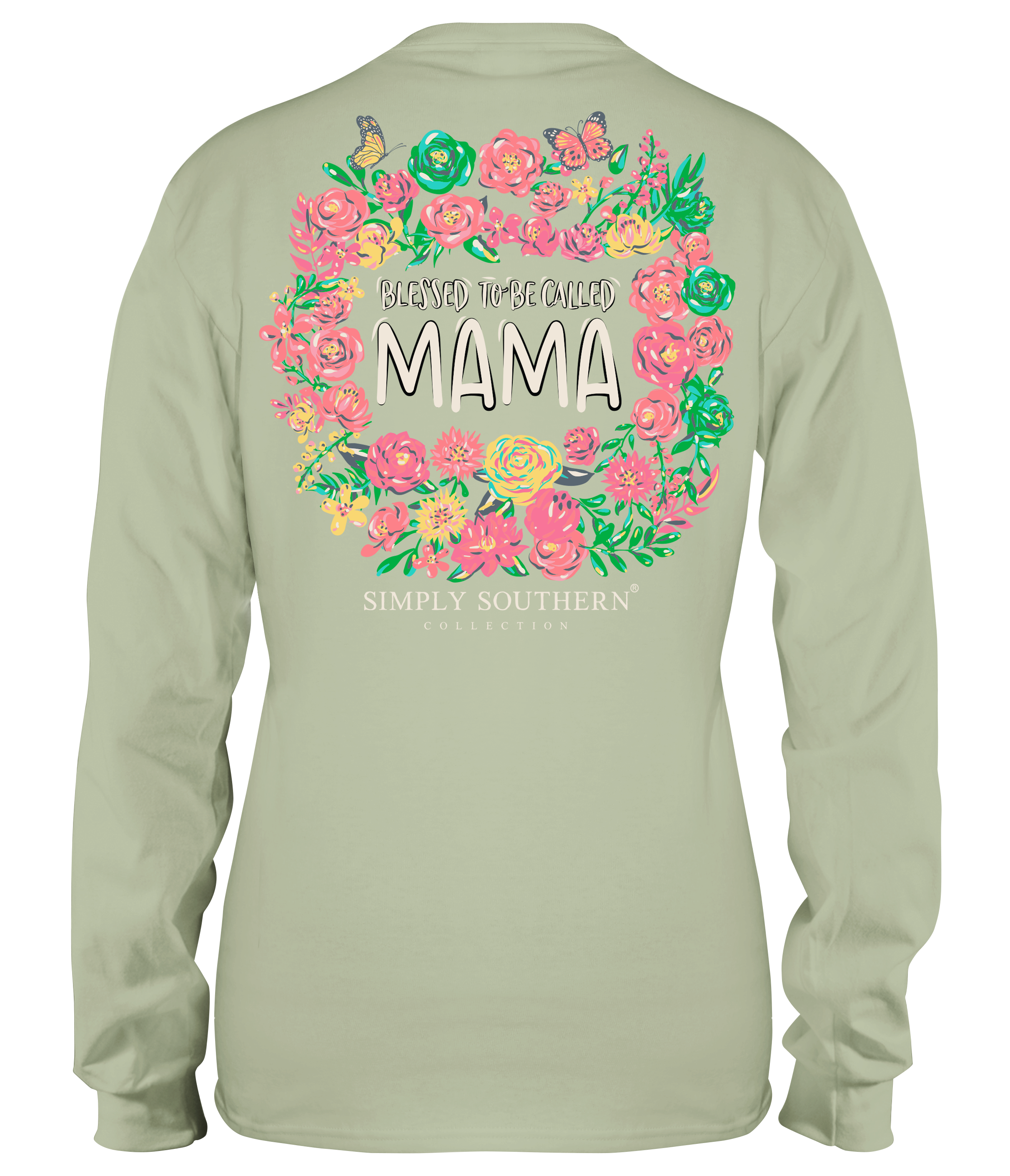 'Blessed to be Called Mama' Floral Long Sleeve Tee by Simply Southern