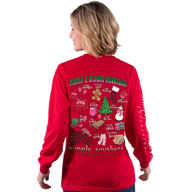 Christmas Checklist Long Sleeve Tee by Simply Southern