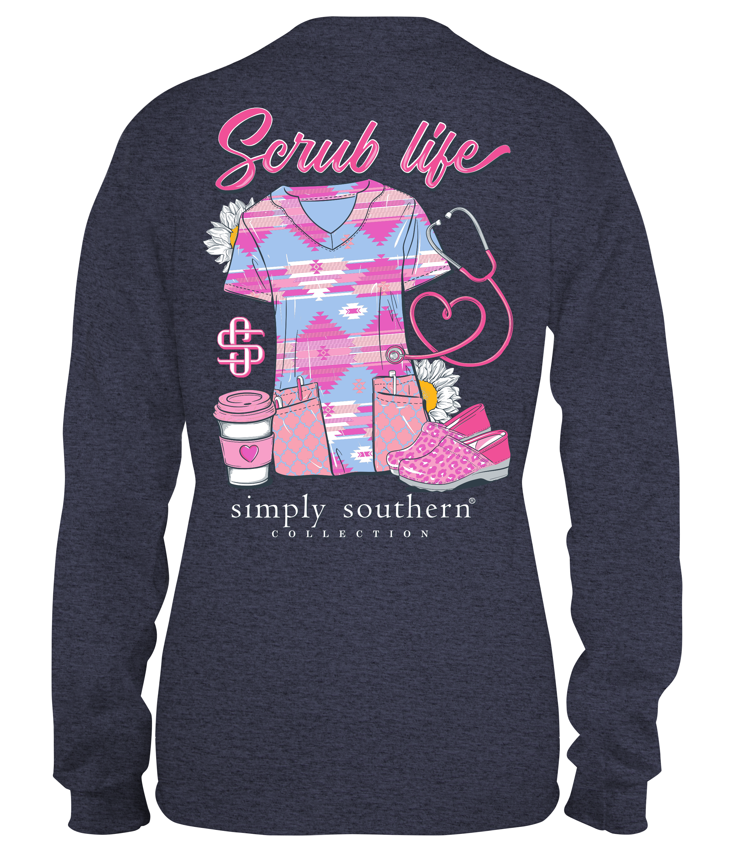 'Scrub Life' Long Sleeve Tee by Simply Southern