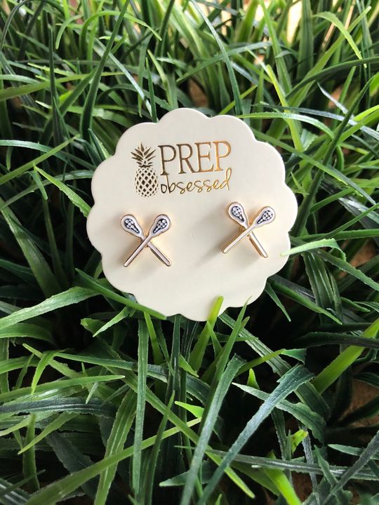 Lacrosse Signature Enamel Studs by Prep Obsessed