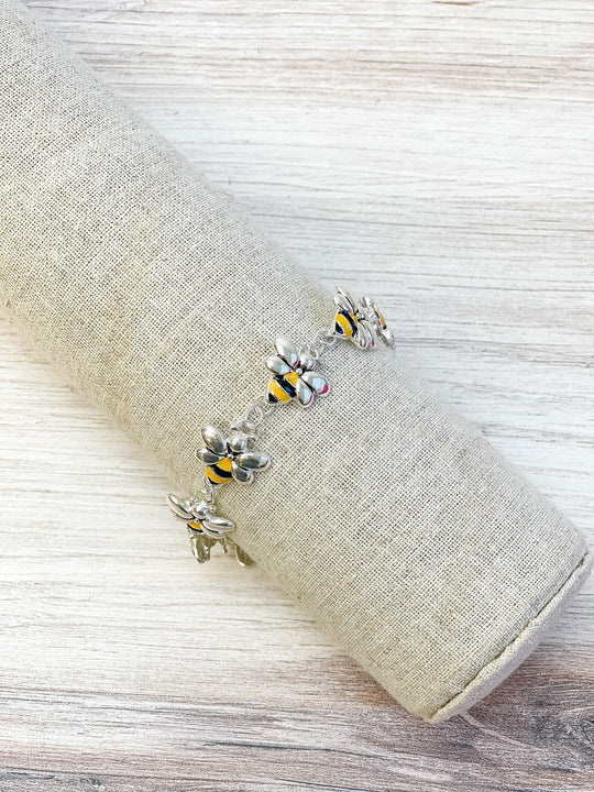 Magnetic Enamel Bracelet - Bumble Bee