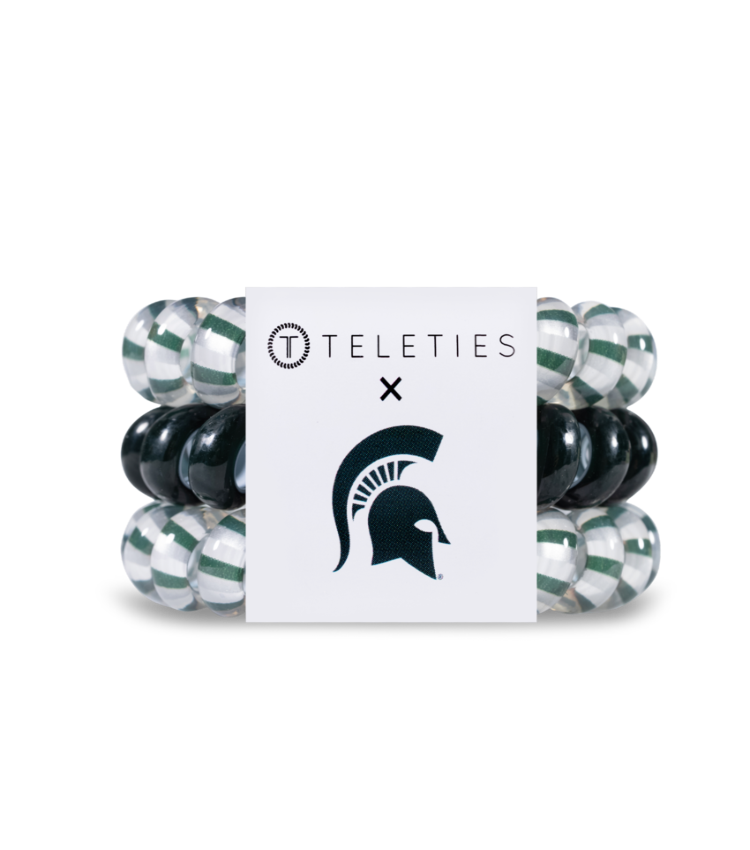 Teleties Hair Tie - Large Band Pack of 3 - Michigan State University