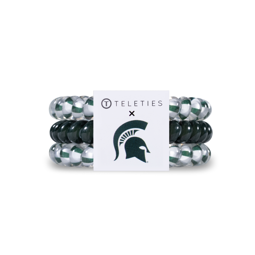Teleties Hair Tie - Small Band Pack of 3 - Michigan State University