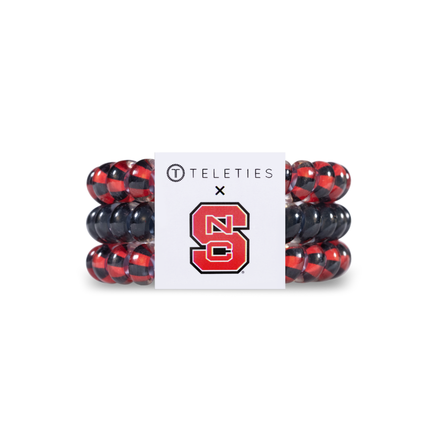 Teleties Hair Tie - Small Band Pack of 3 - North Carolina State University