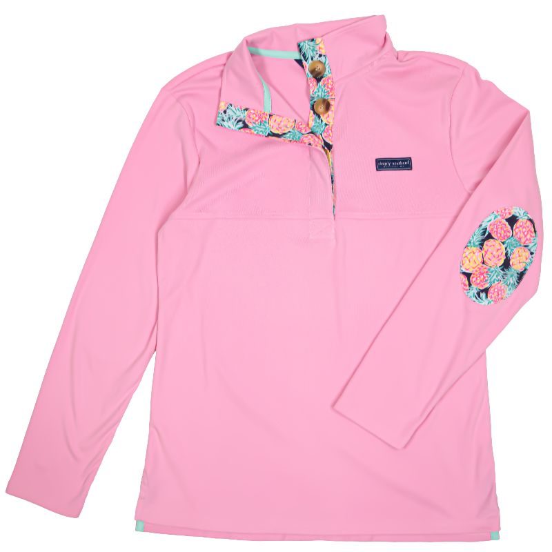 Preppy Pineapple Button Pullover by Simply Southern