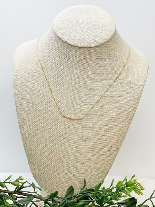 Simple Pave Bar Gold-Dipped Necklace