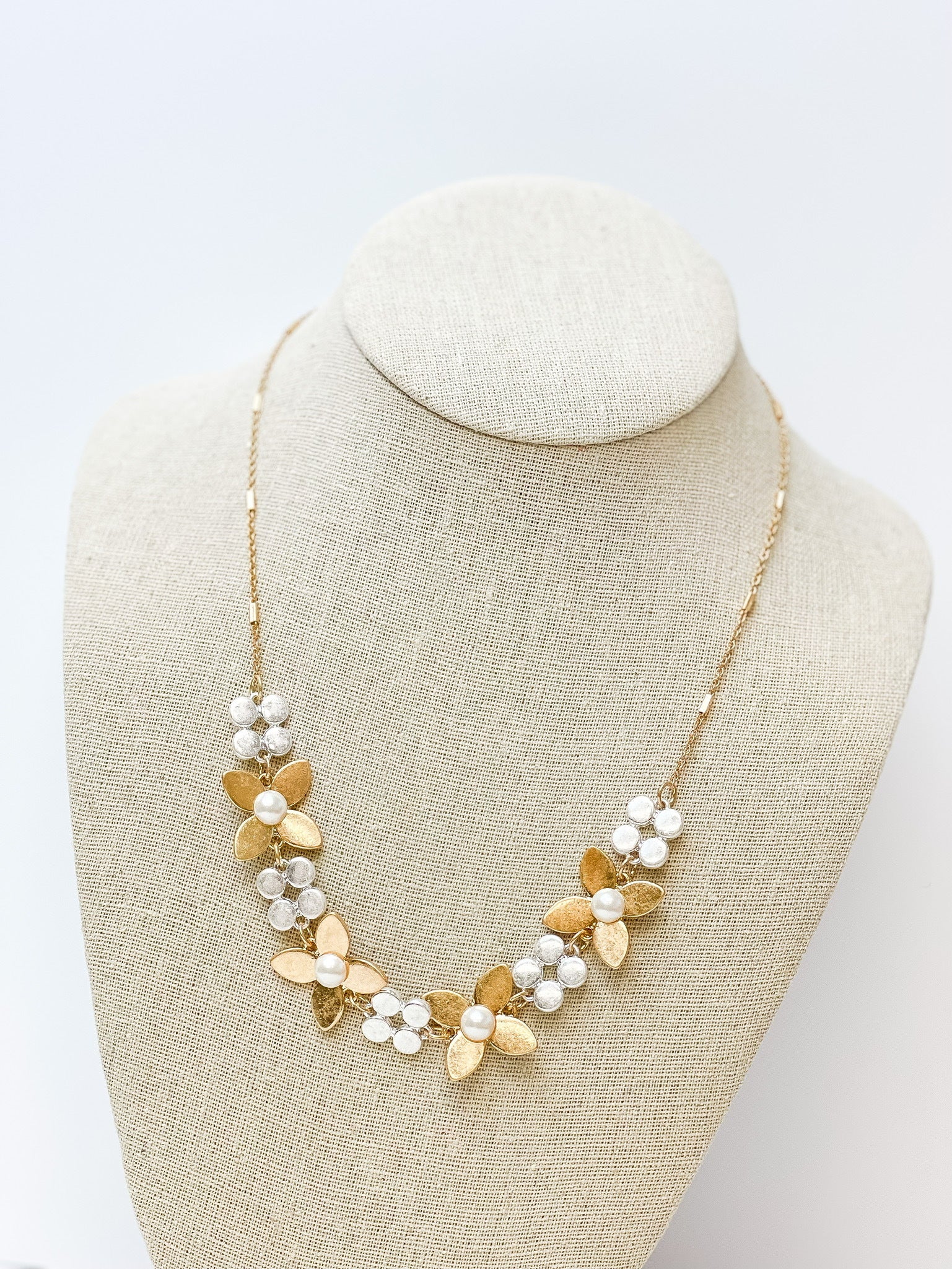 Tangerine Peach Flower Power Statement Necklace Set - Mariell Bridal  Jewelry & Wedding Accessories
