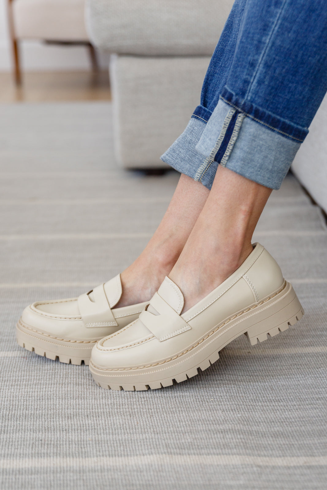 Penny For Your Thoughts Loafers in Bone- 1/2