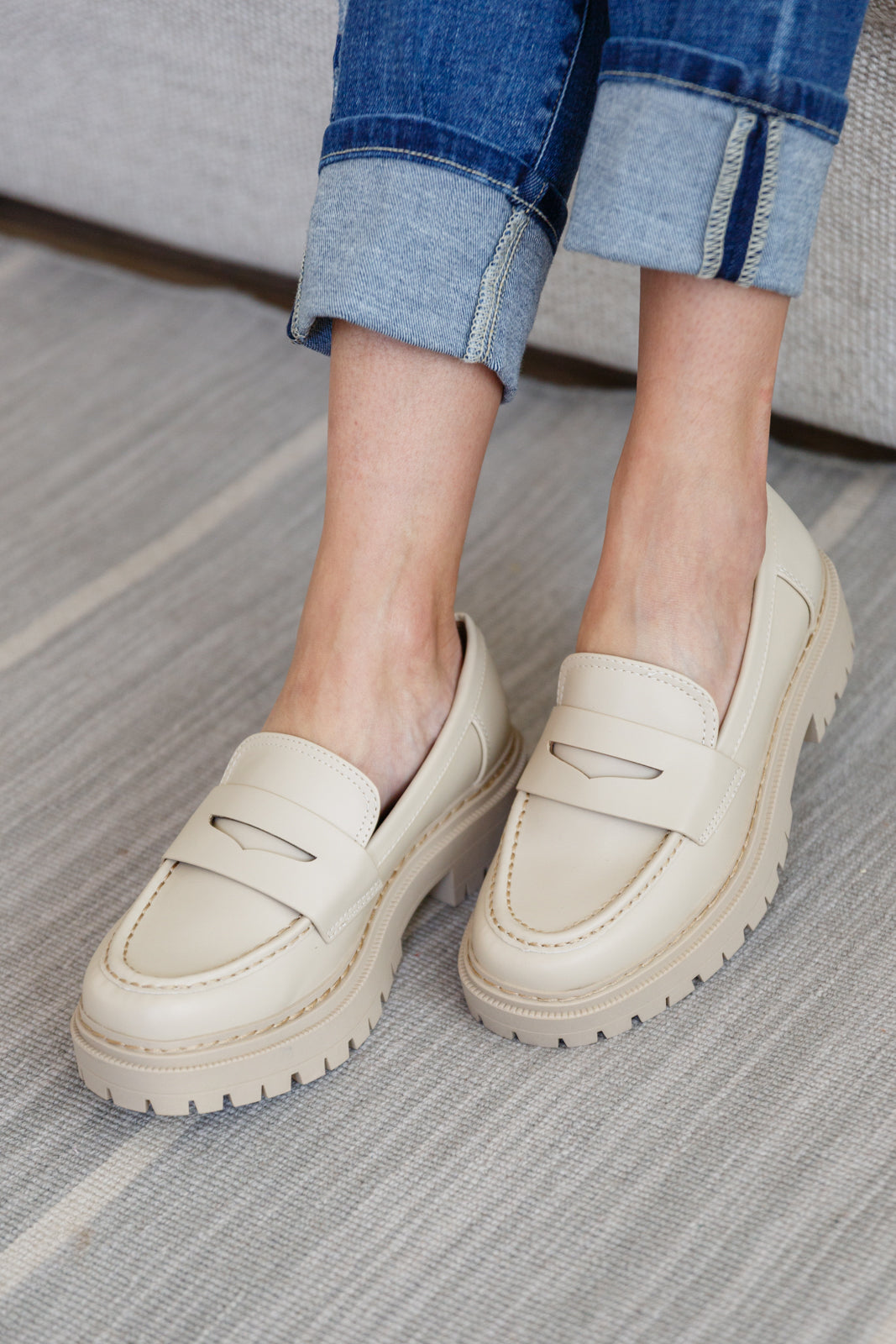 Penny For Your Thoughts Loafers in Bone- 1/2