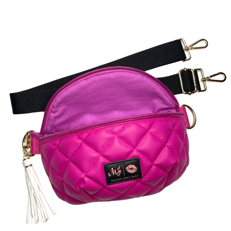 Live Takeover: Sidekick Bag Quilted Hot Fuchisa by Makeup Junkie (Ships in 4-5 weeks)